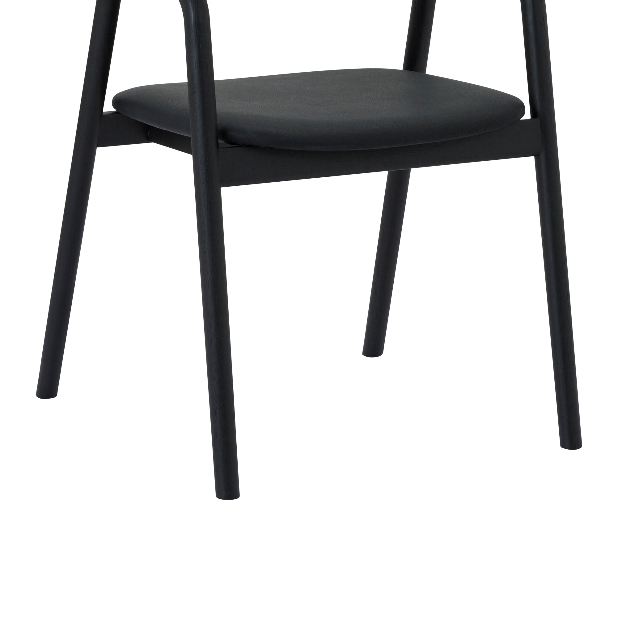 Apache Black Oak Wood and Faux Leather Dining Chair By Armen Living - Image 11