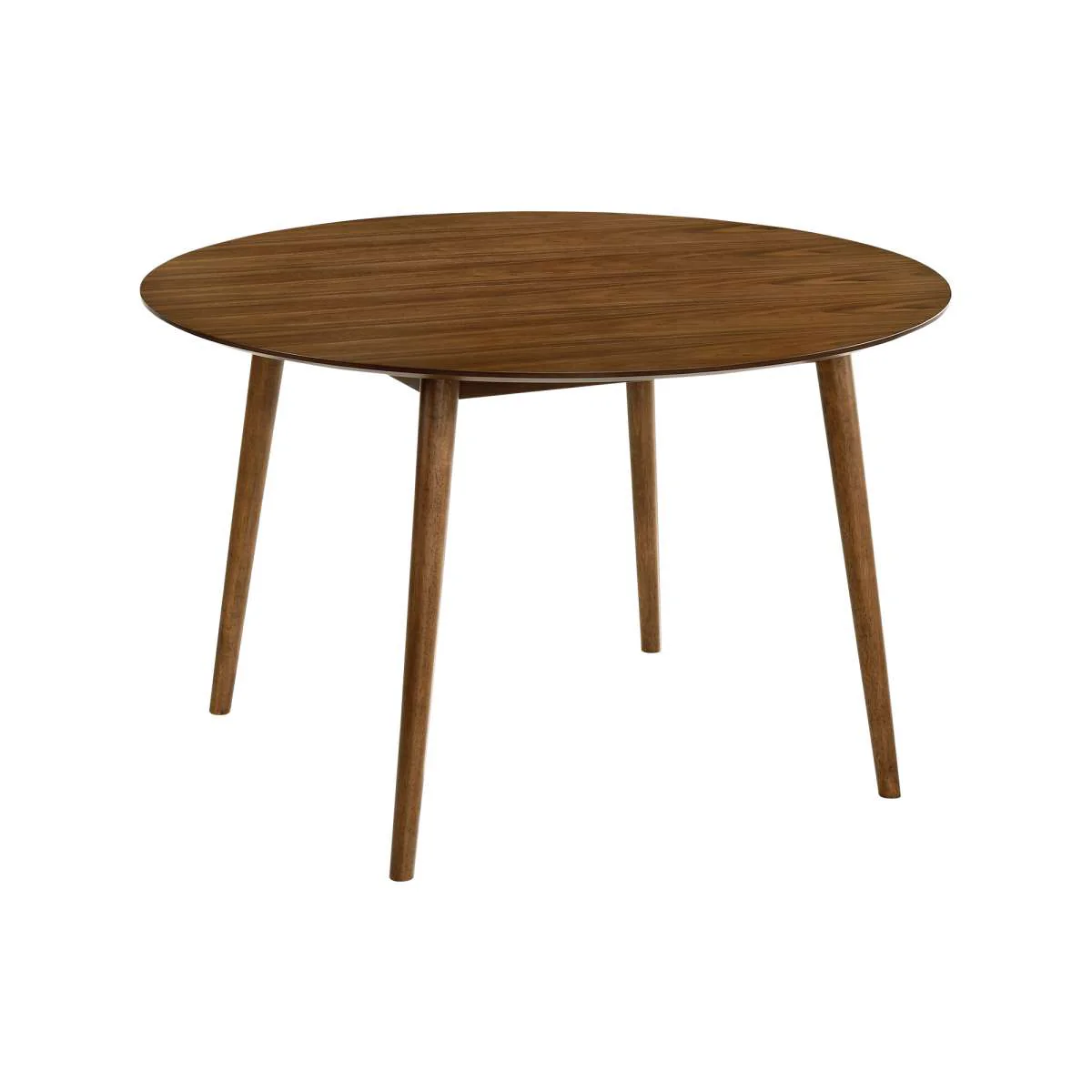 Arcadia 48" Round Dining Table in Walnut Wood By Armen Living - Image 2