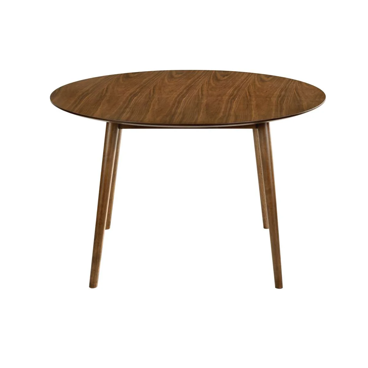 Arcadia 48" Round Dining Table in Walnut Wood By Armen Living - Image 3