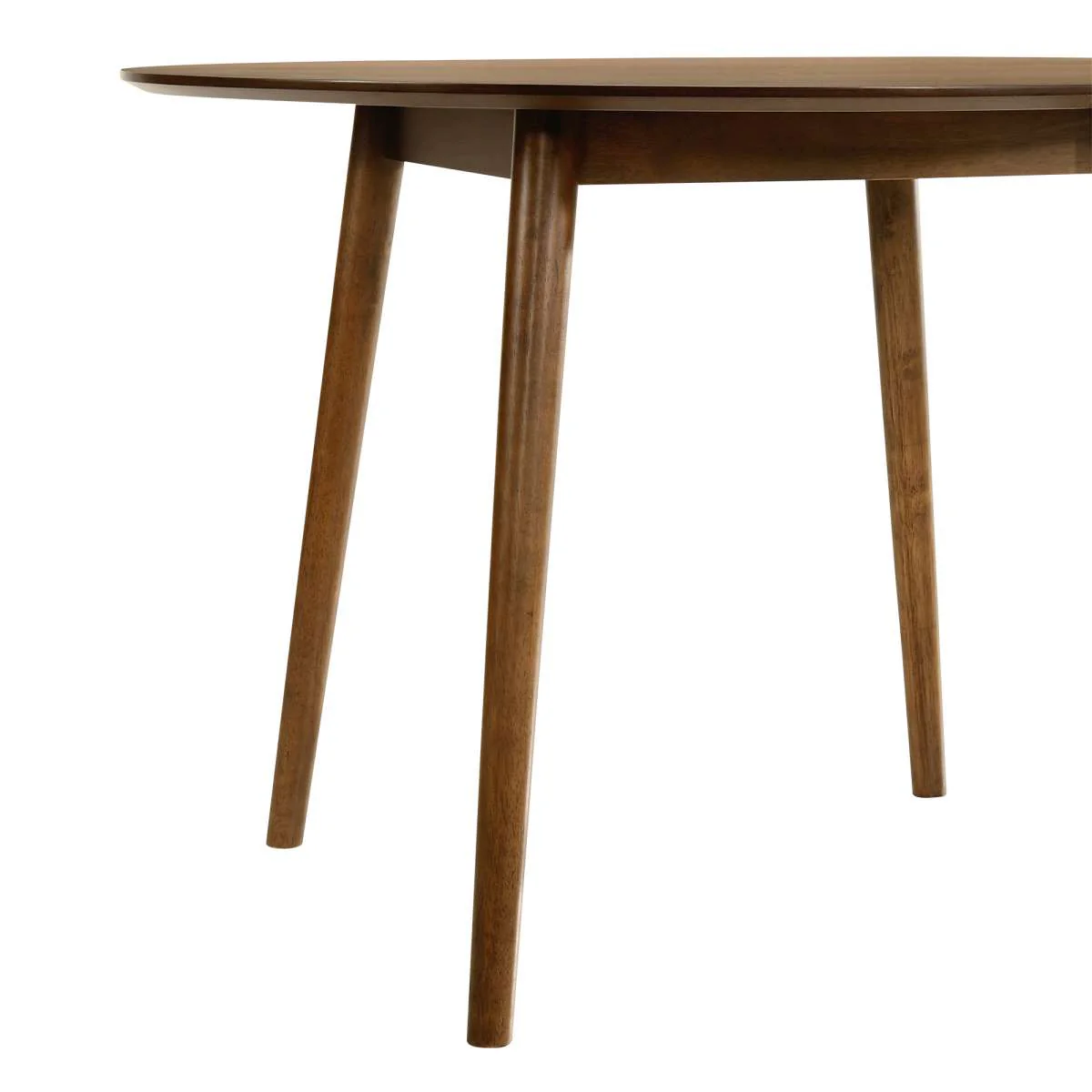 Arcadia 48" Round Dining Table in Walnut Wood By Armen Living - Image 4