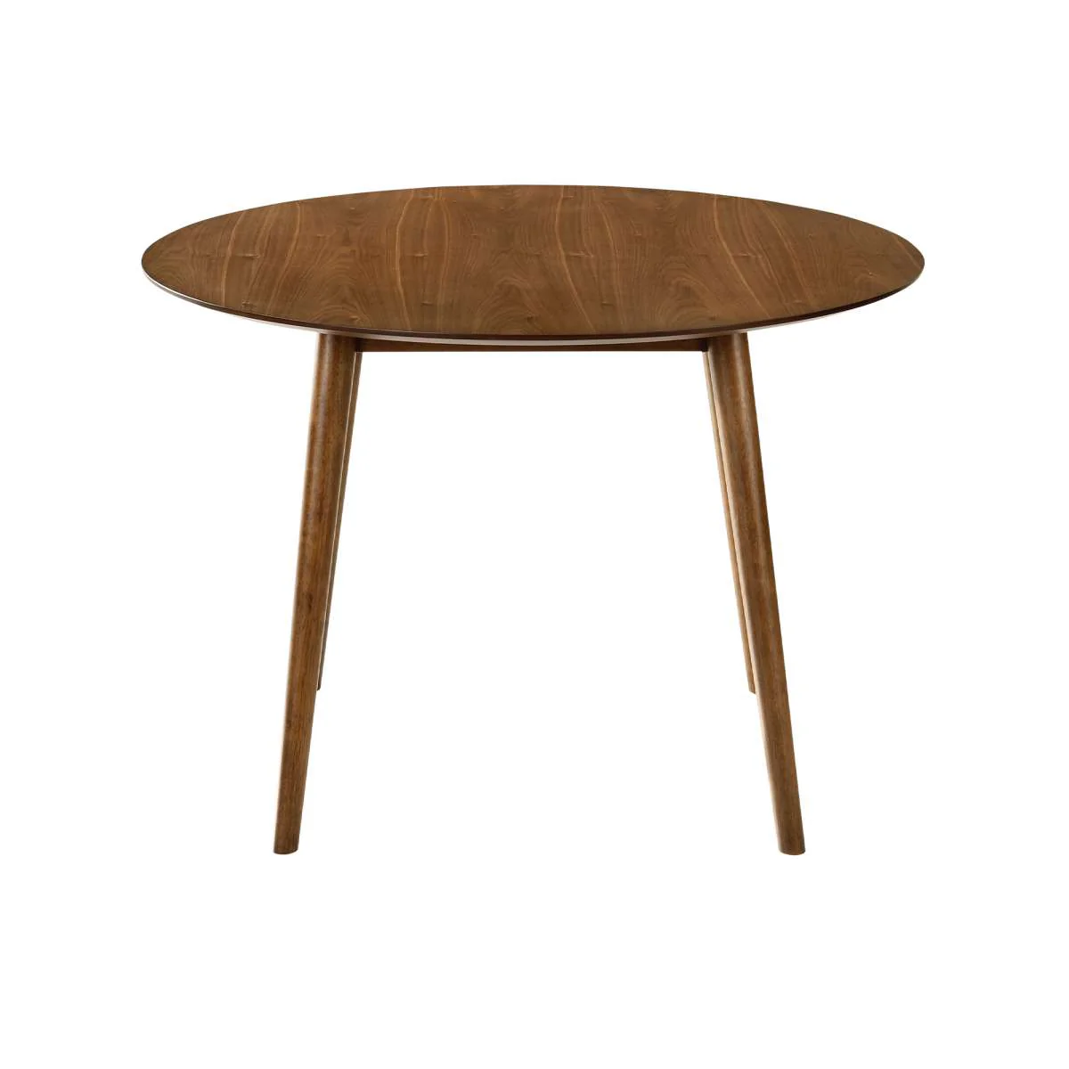 Arcadia and Azalea 42" Round Blue and Walnut Wood 5 Piece Dining Set By Armen Living - Image 4