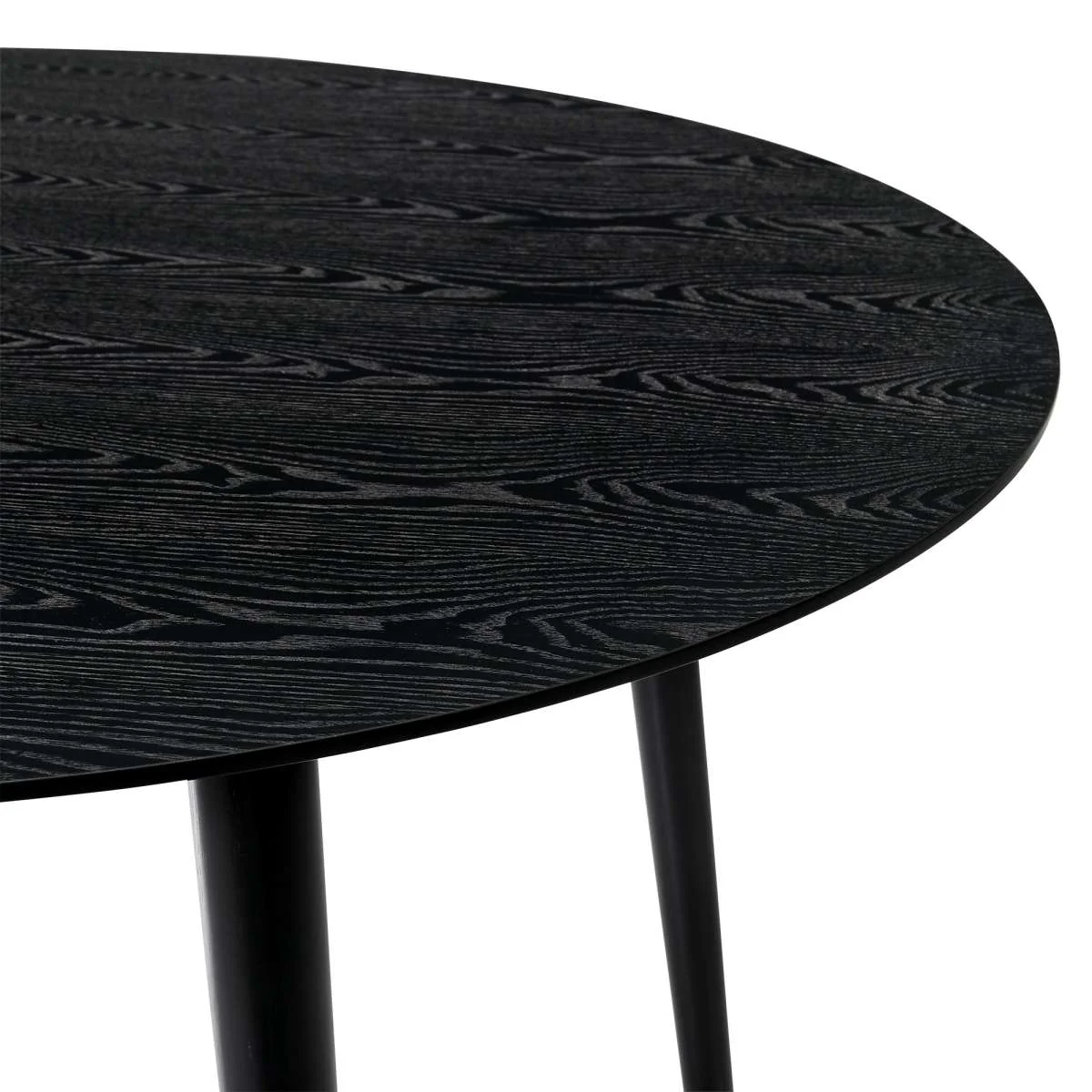 Arcadia and Renzo 42" Round Grey and Black Wood 5 Piece Dining Set By Armen Living - Image 6