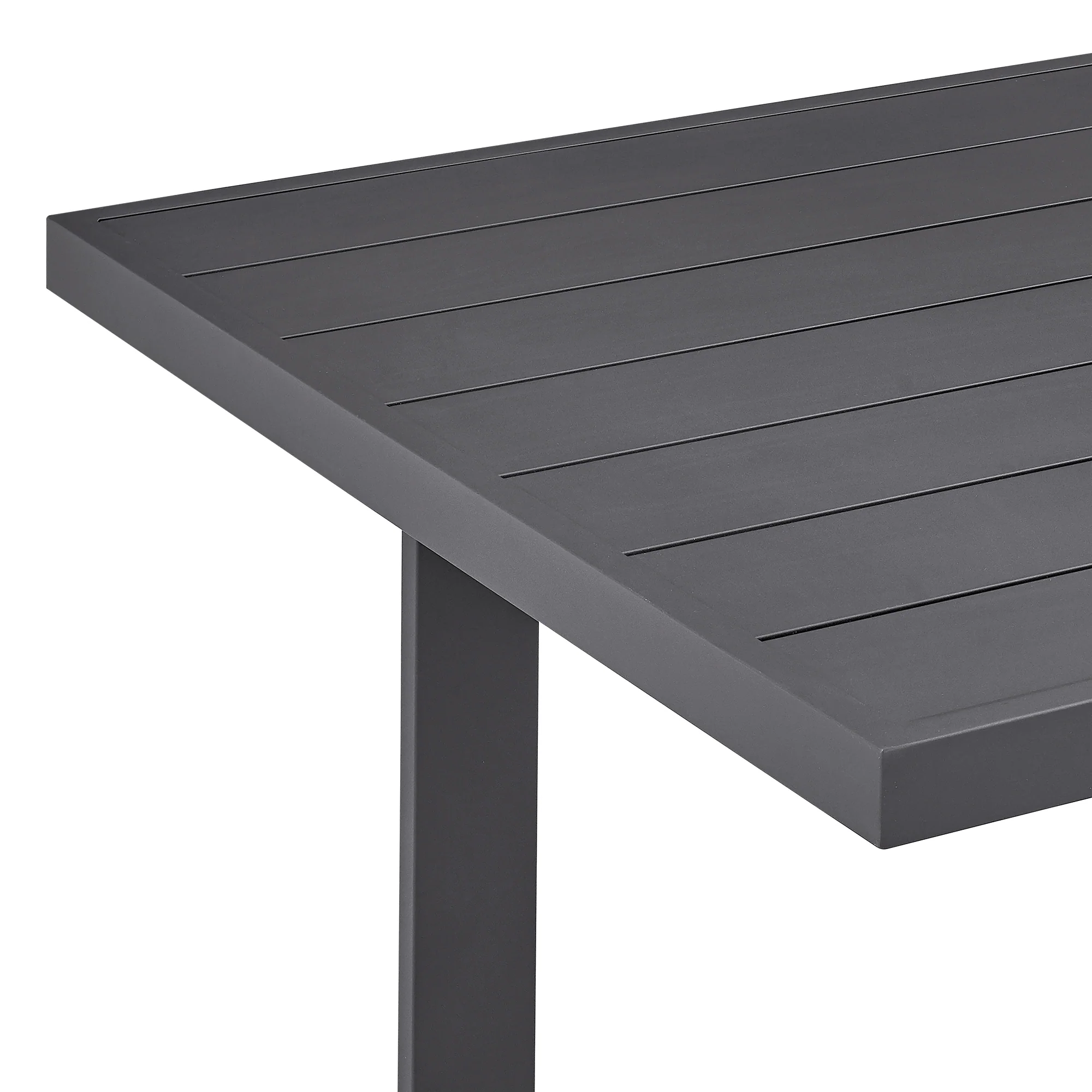 Argiope Outdoor Patio Dining Table in Aluminum By Armen Living - Image 5