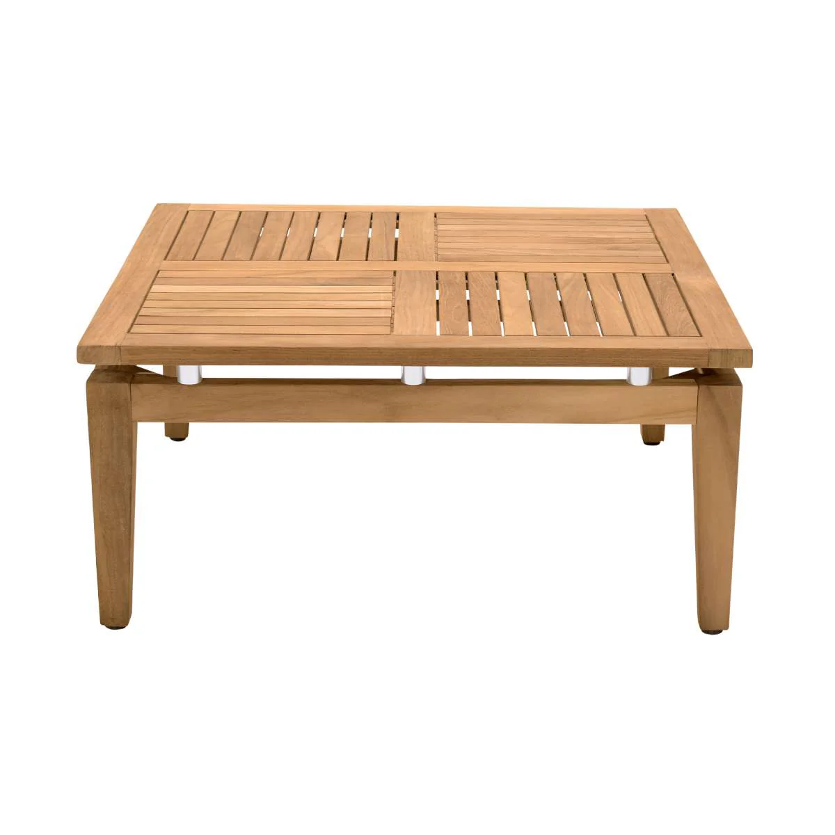 Arno Outdoor 7 Piece Teak Wood Seating Set in Beige Olefin By Armen Living - Image 10