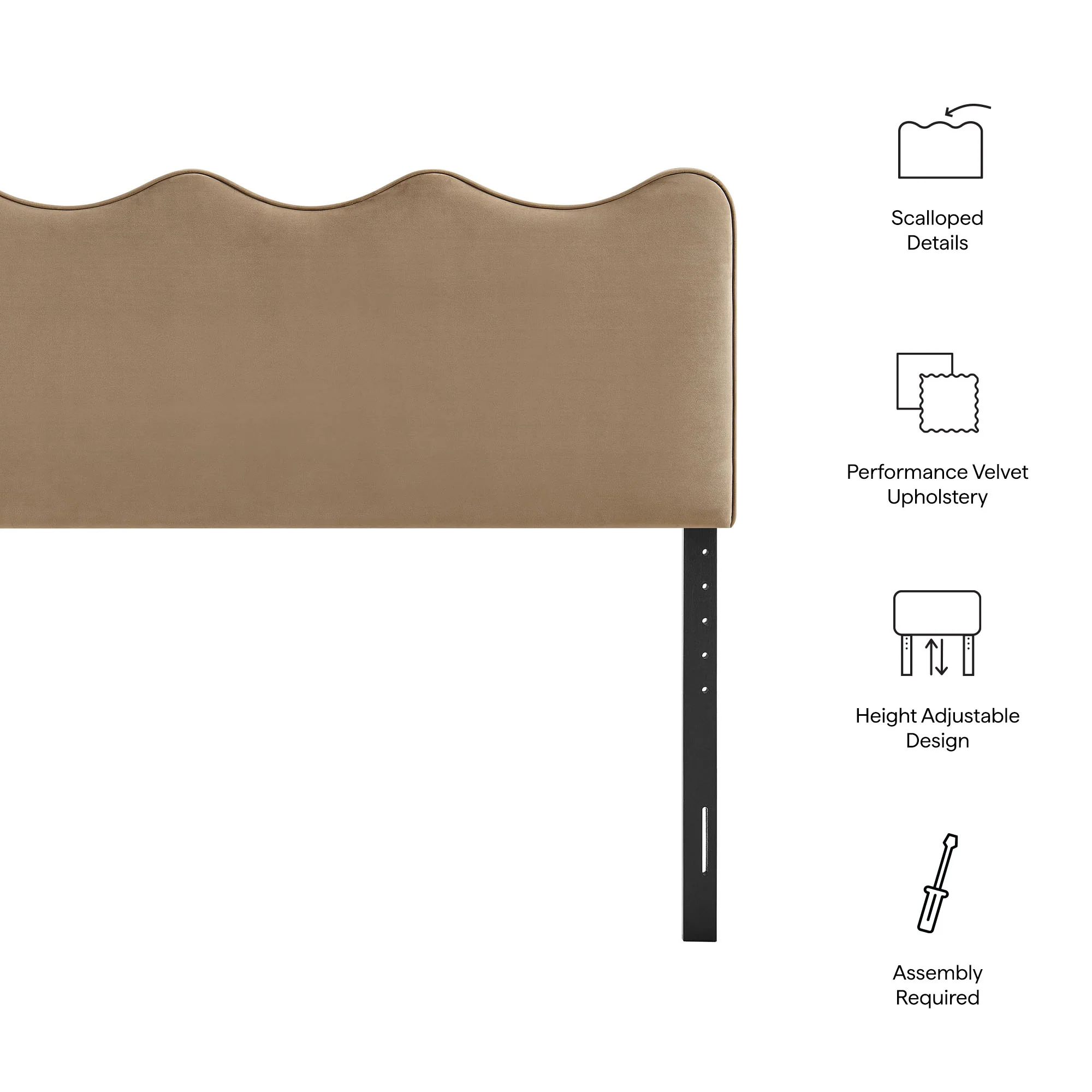 Athena Stain-Resistant Performance Velvet King Size Headboard by Modway - Image 63