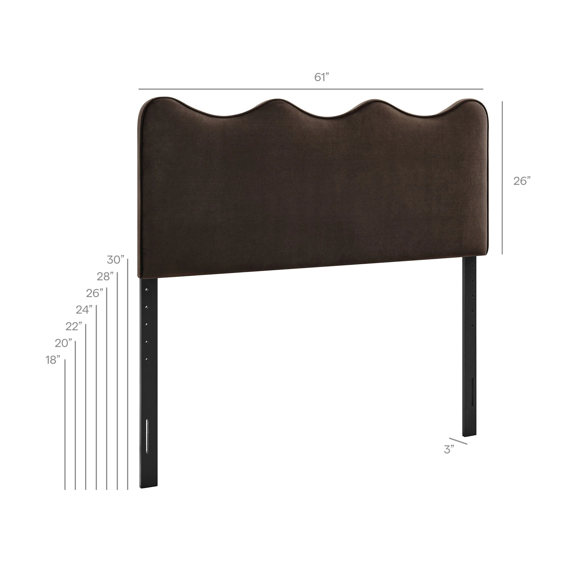 Athena Stain-Resistant Performance Velvet Queen Size Headboard by Modway - Image 32