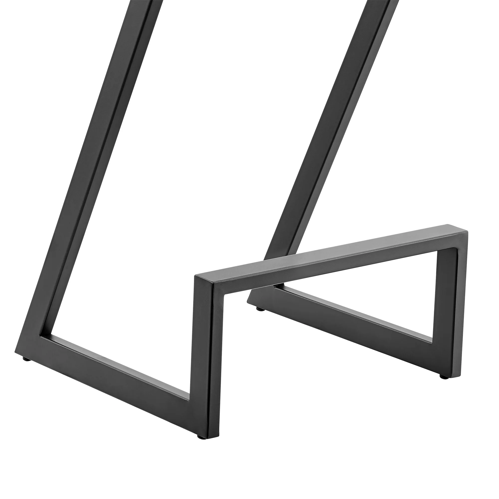Atlantis 30" Backless Bar Stool with Matte Black Iron and Vintage Gray Faux Leather By Armen Living - Image 8