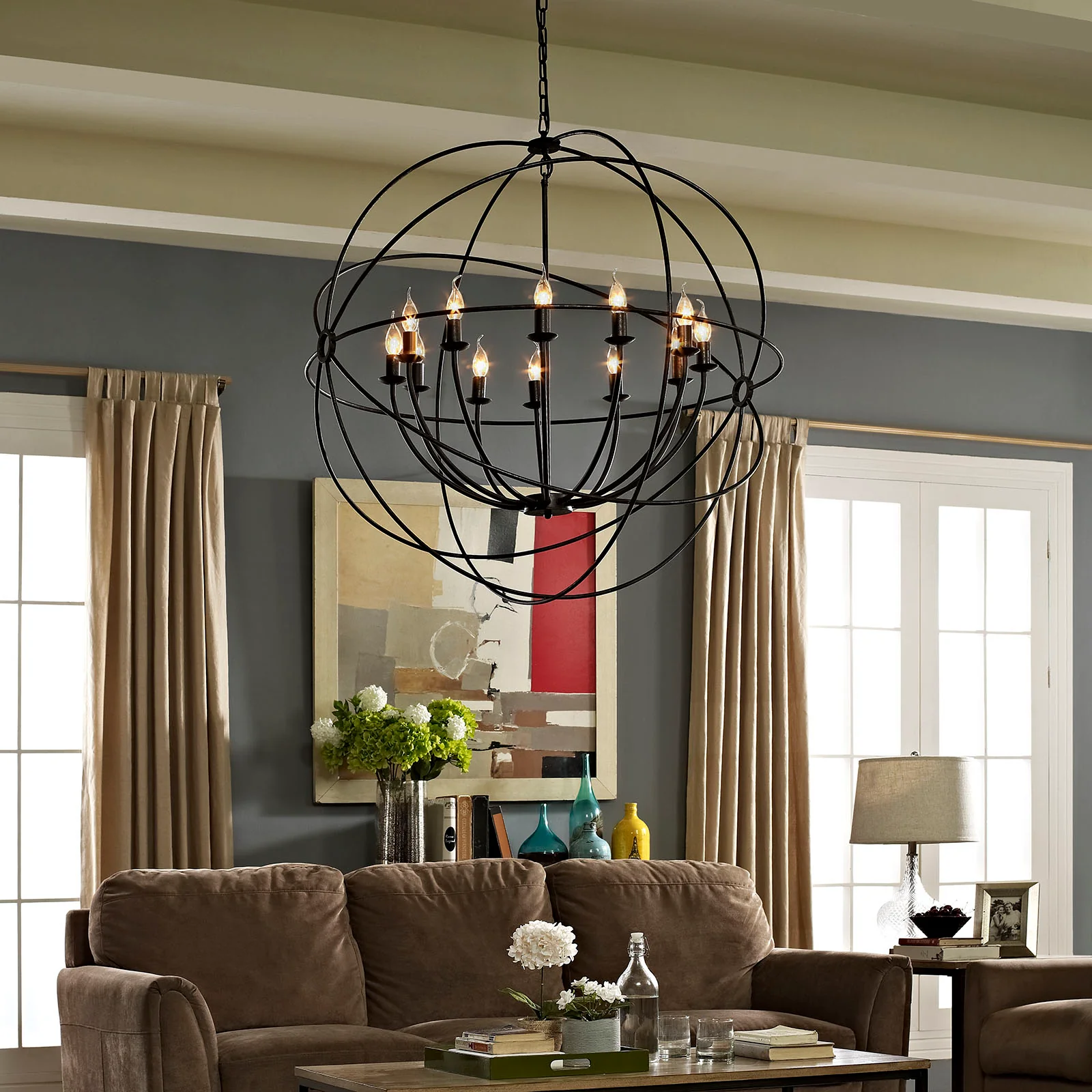 Atom 39.5" Chandelier By Modway - EEI-2111