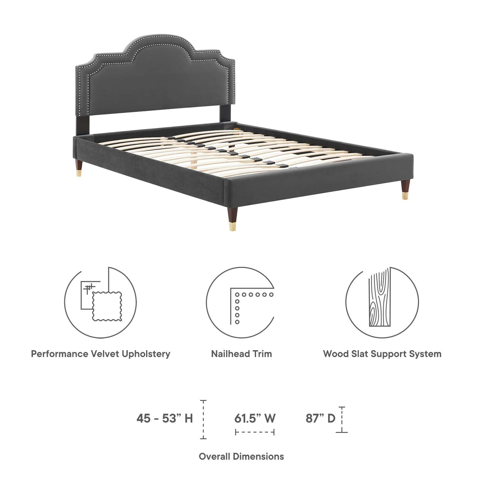 Aviana Performance Velvet King Bed By Modway - MOD-6839 - Image 10