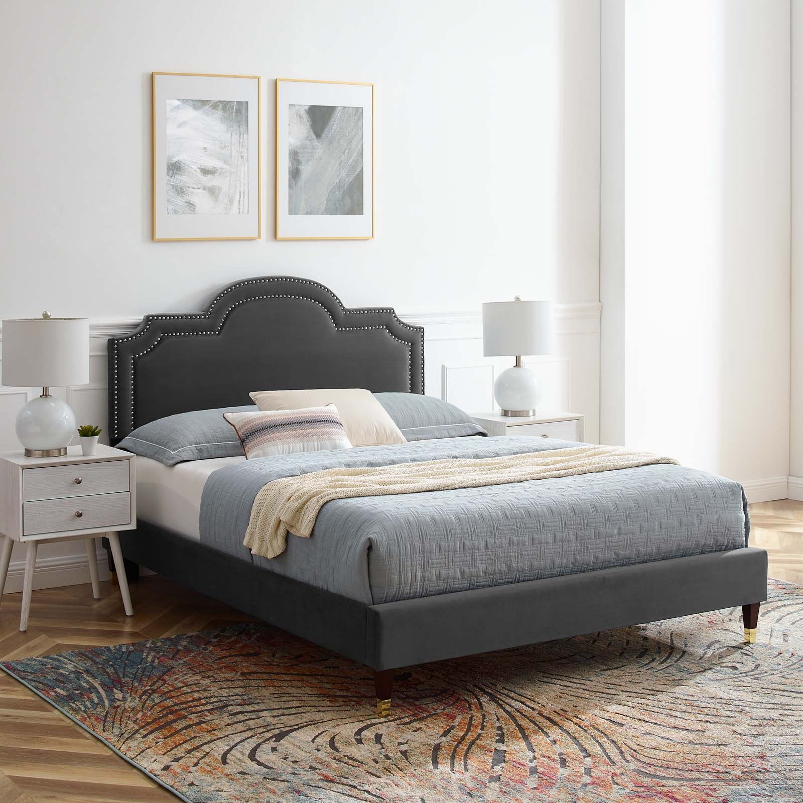 Aviana Performance Velvet Queen Bed By Modway - MOD-6824