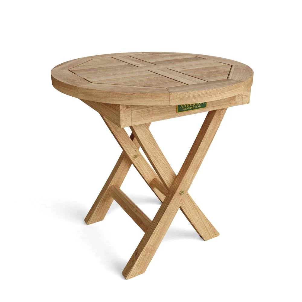 Bahama 20" Mini Side Round Folding Table By Anderson Teak