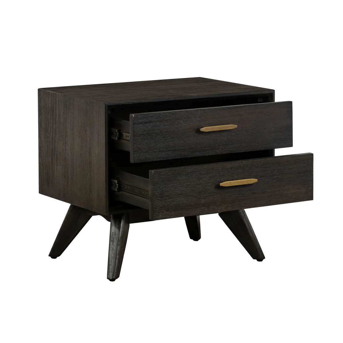 Baly 3 Piece Acacia Queen Loft Bed and Nightstands Bedroom Set By Armen Living - Image 4
