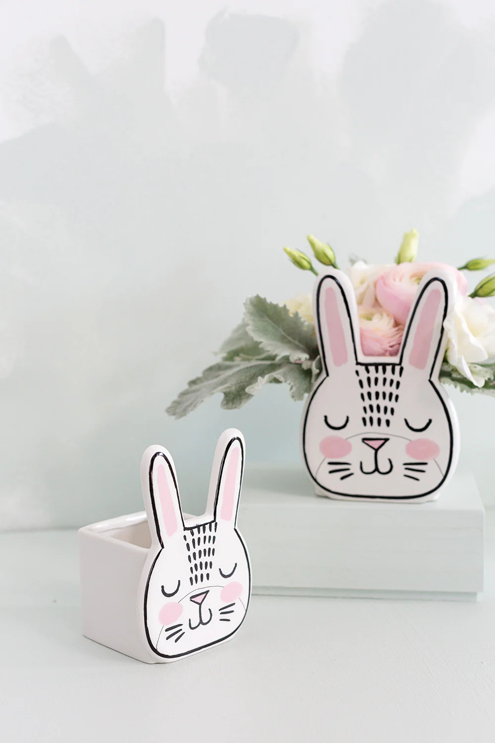 Bashful Bunny Pot Set of 8 By Accent Decor - Image 5