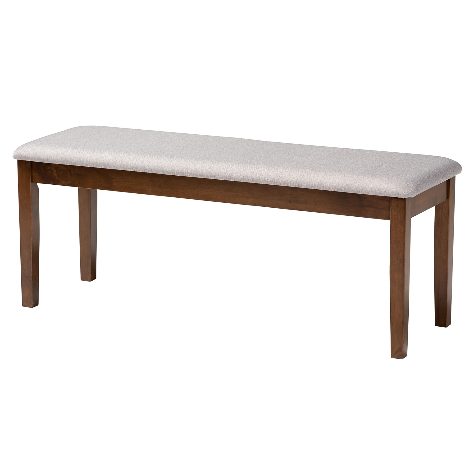 Baxton Studio Abigail Modern Grey Fabric and Walnut Brown Finished Wood 6-Piece Dining Set - Image 7
