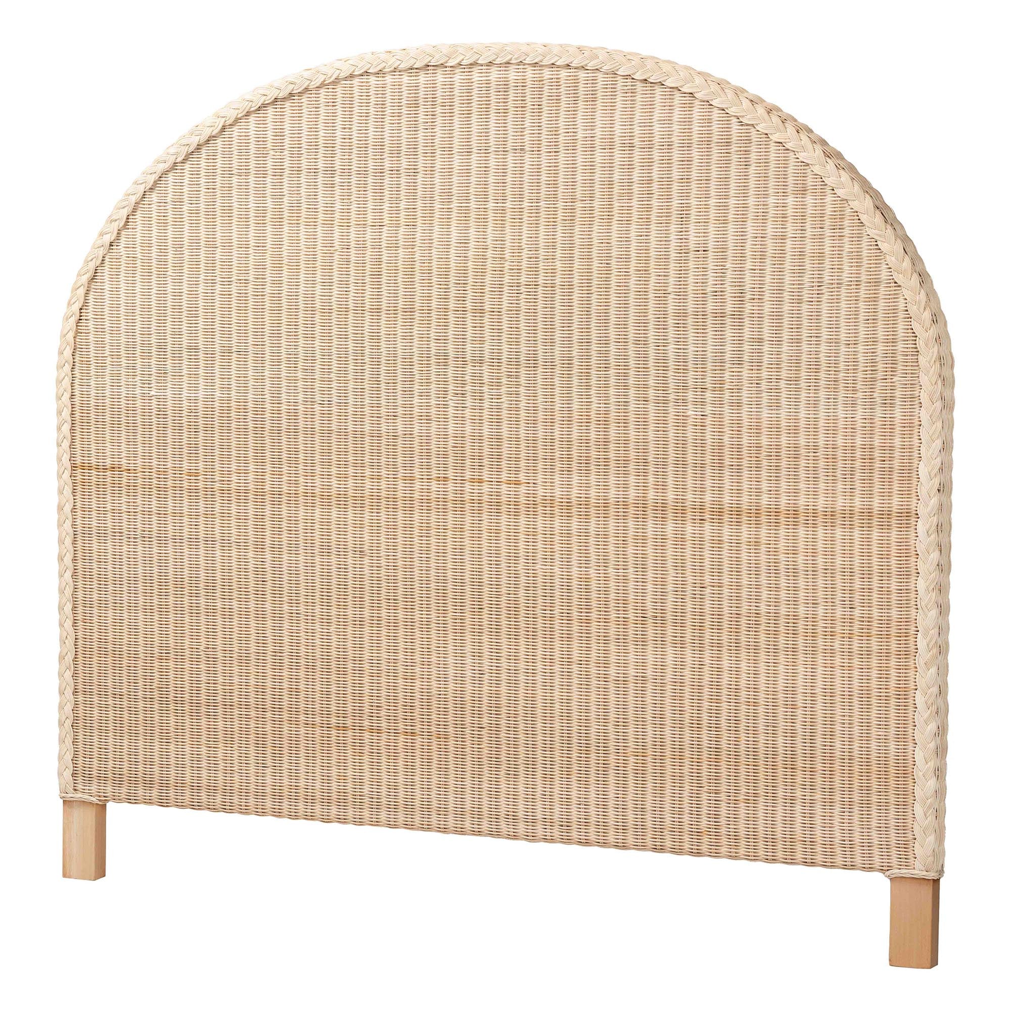 Baxton Studio bali & pari Lanica Japandi Sun Bleached Rattan King Size Standalone Headboard - Image 3