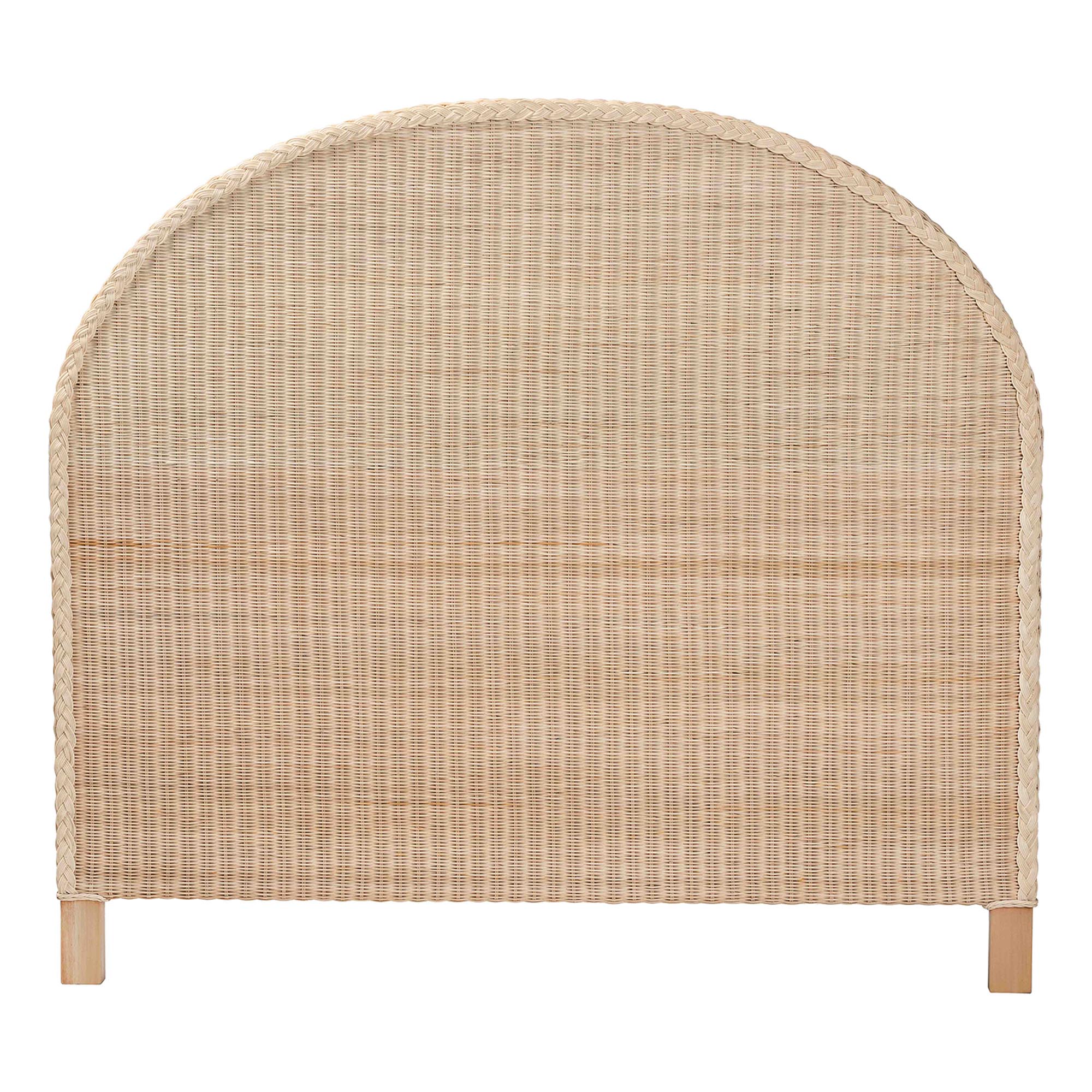 Baxton Studio bali & pari Lanica Japandi Sun Bleached Rattan King Size Standalone Headboard - Image 4