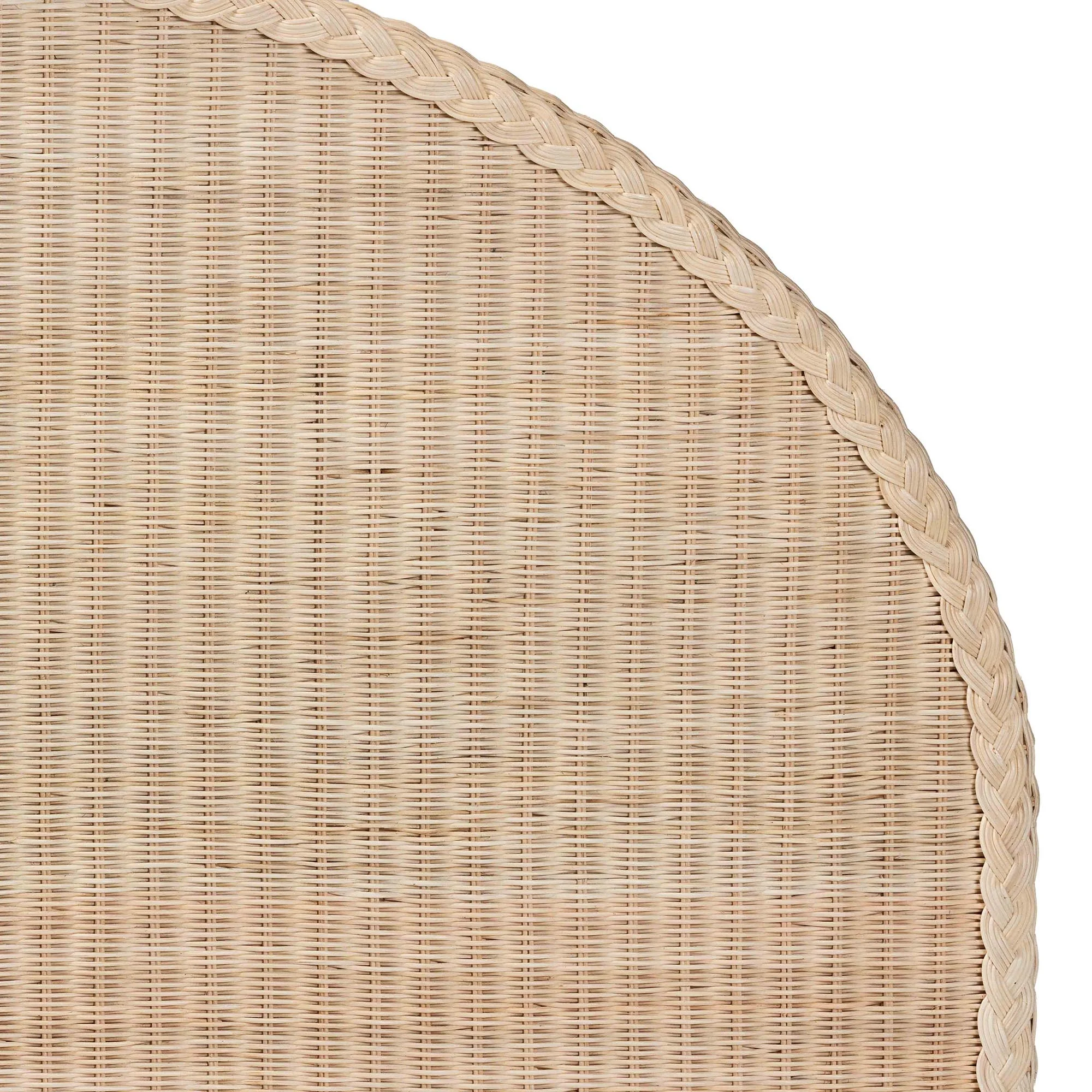 Baxton Studio bali & pari Lanica Japandi Sun Bleached Rattan Queen Size Standalone Headboard - Image 5