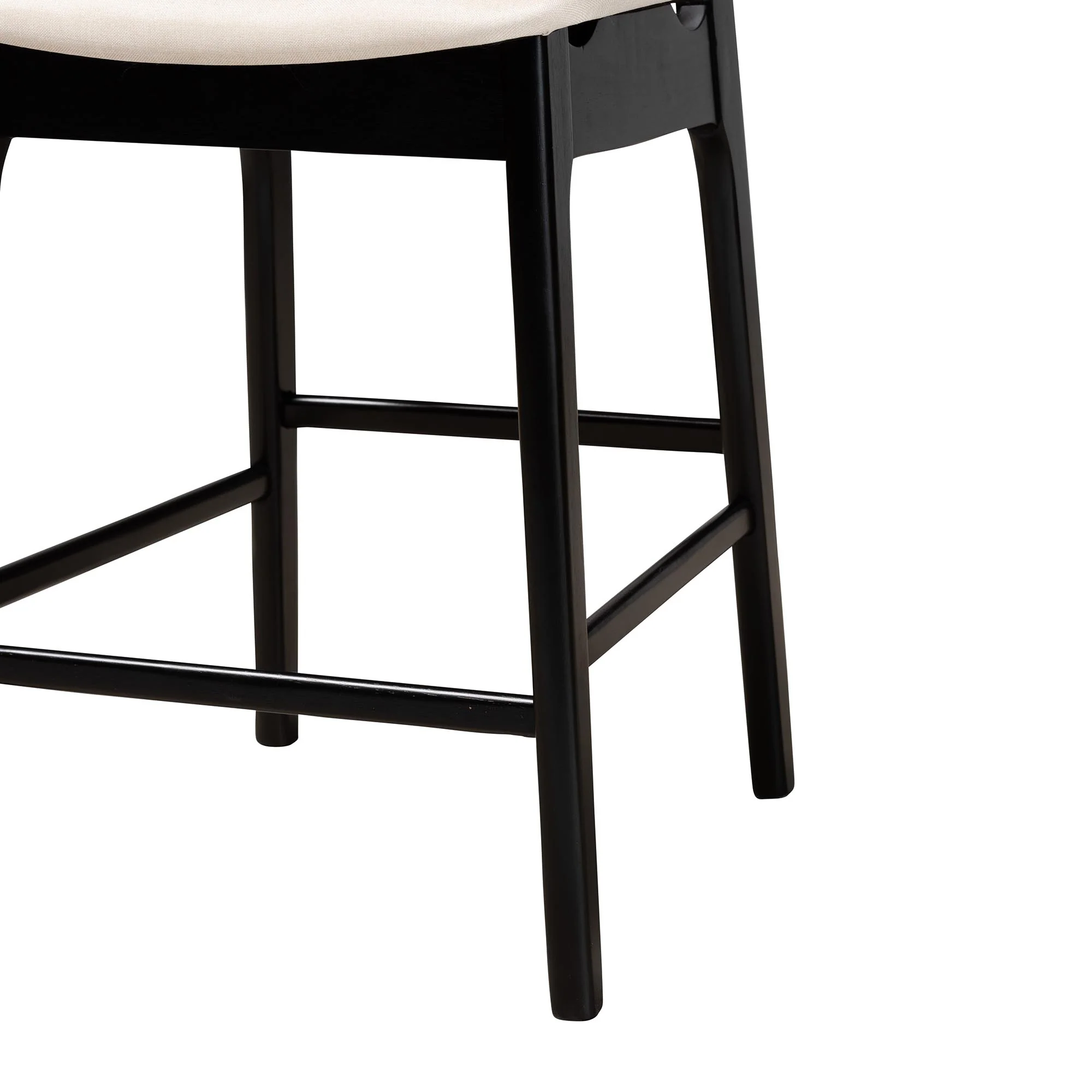 Baxton Studio Dannon Mid-Century Modern Grey Fabric and Walnut Brown Finished Wood 2-Piece Counter Stool Set - Image 24