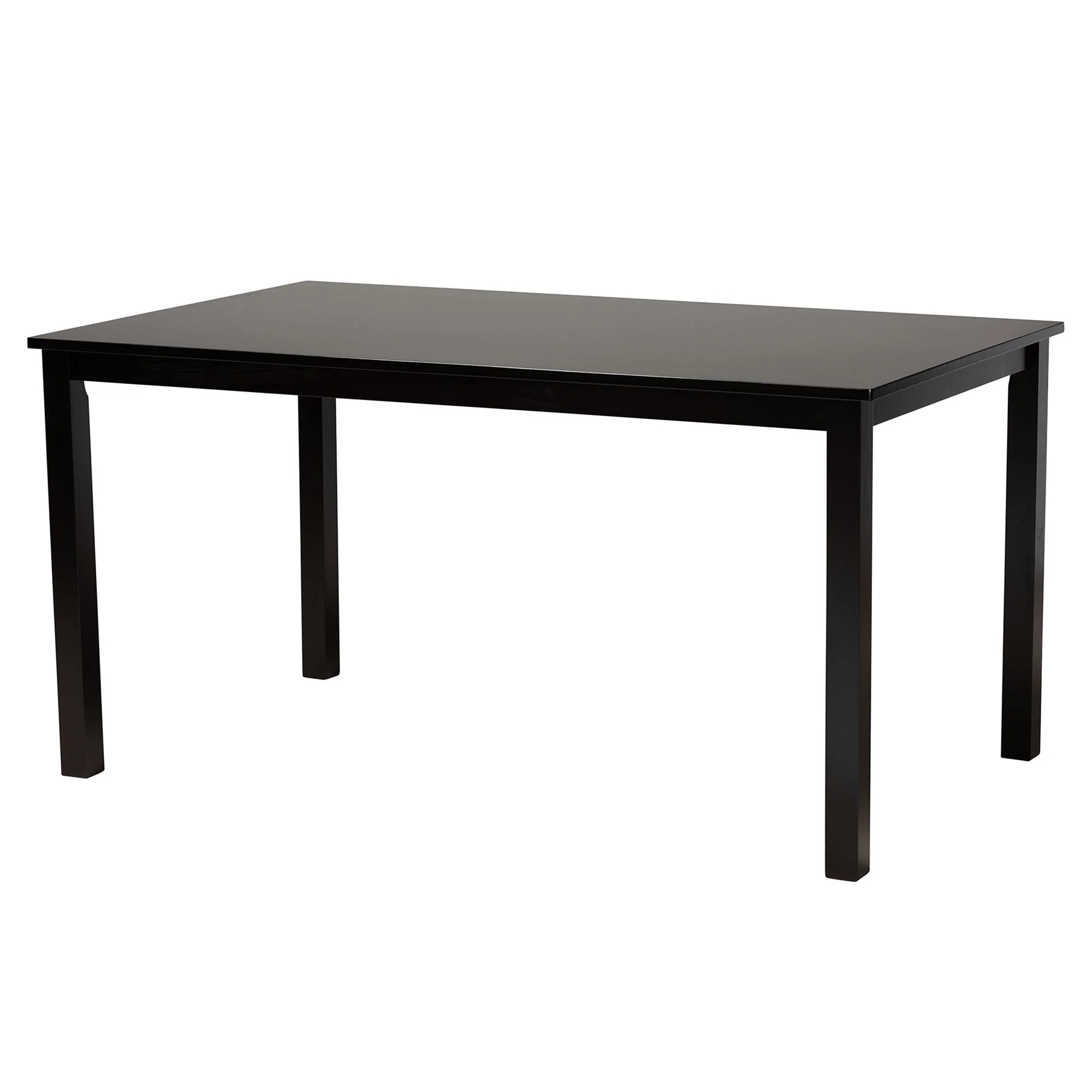 Baxton Studio Deanna Modern Beige Fabric and Dark Brown Finished Wood 6-Piece Dining Set - Image 8