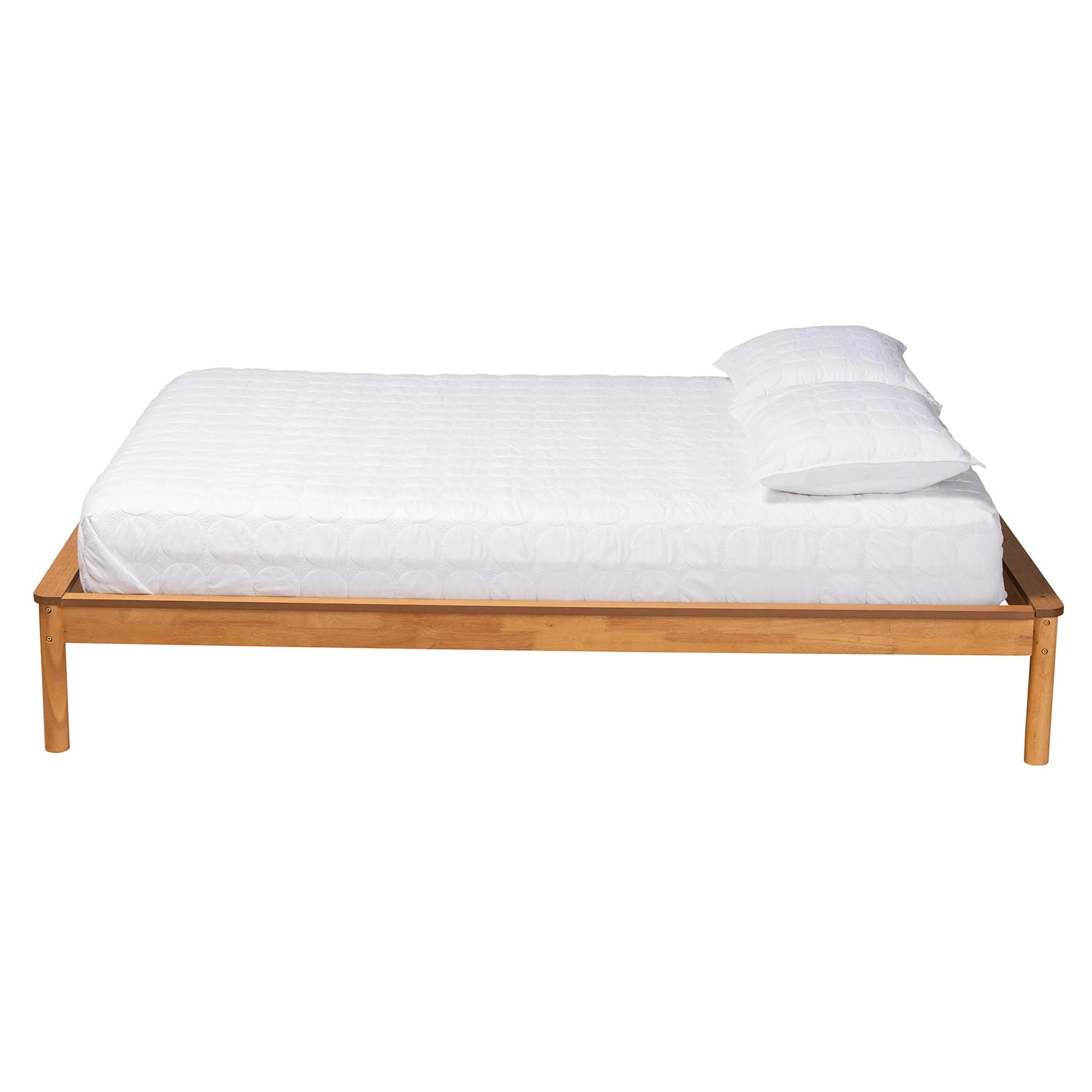Baxton Studio Efren Mid-Century Modern Honey Oak Finished Wood Queen Size Bed Frame - Image 3