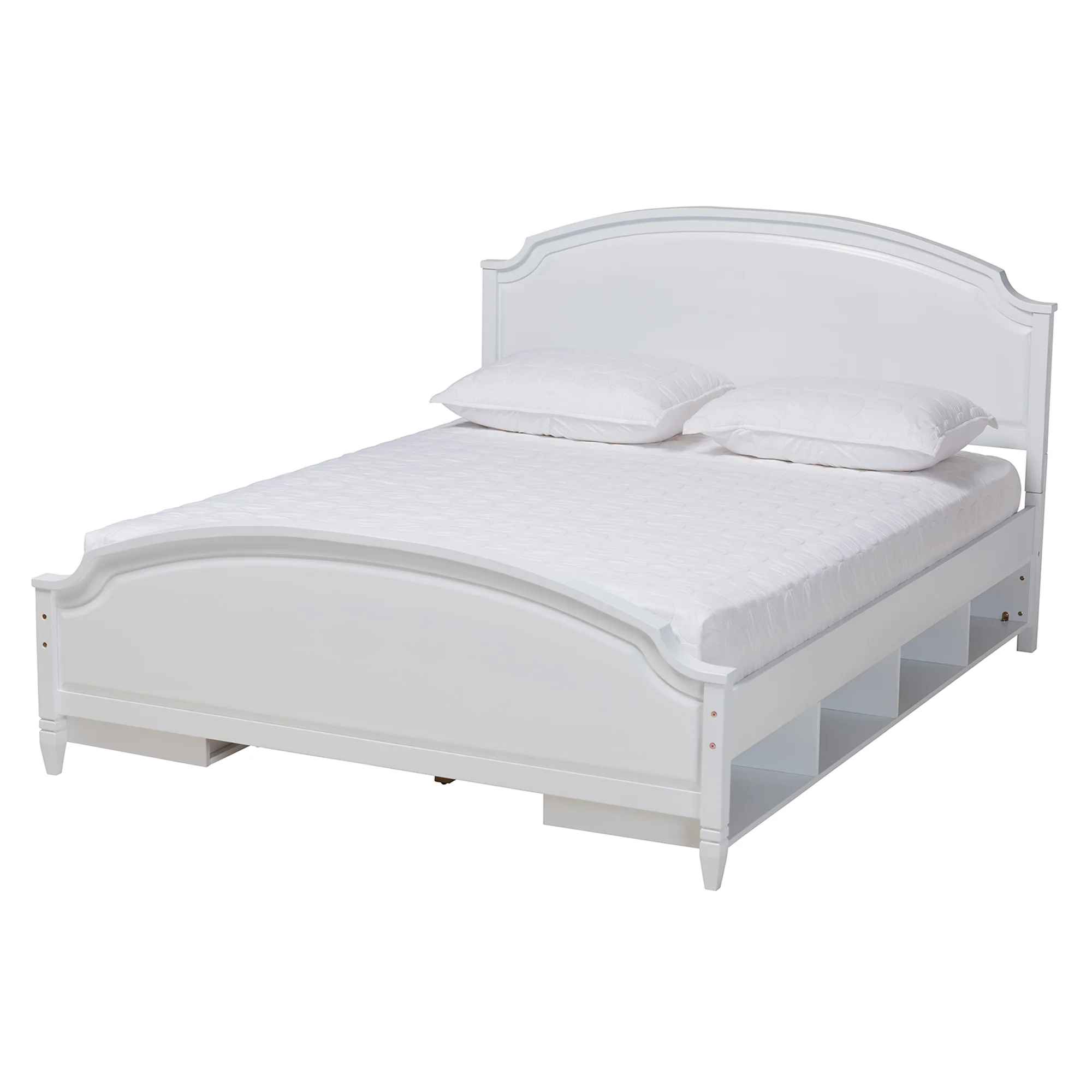 Baxton Studio Elise Classic and Transitional White Finished Wood Queen Size 4-Piece Bedroom Set - Image 4