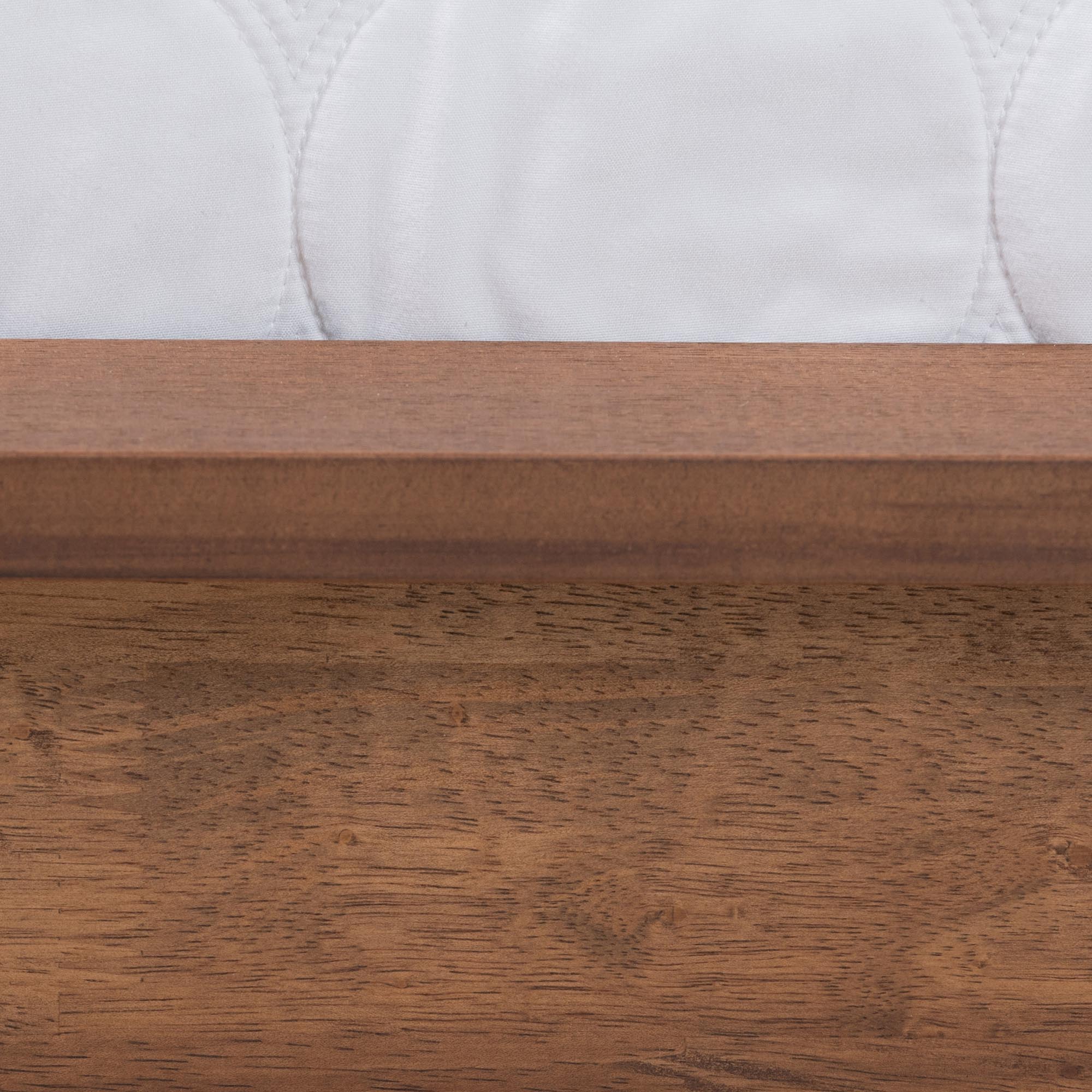Baxton Studio Flint Mid-Century Modern Ash Walnut Finished Wood Queen Size Platform Bed - Image 7