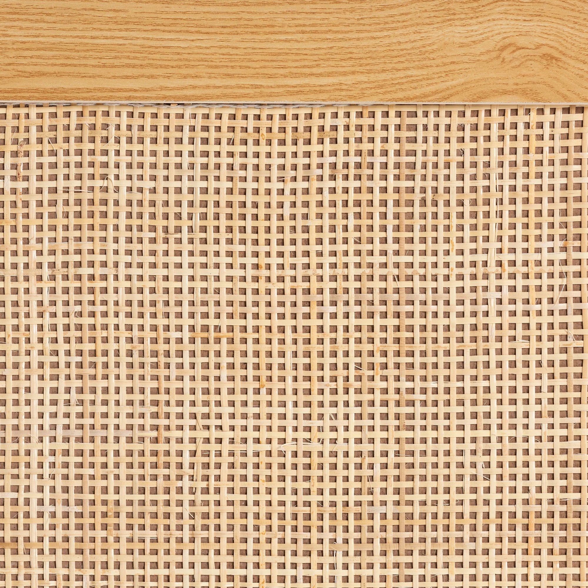Baxton Studio Maureen Mid-Century Modern Espresso Brown Wood and Rattan 5-Drawer Storage Cabinet - Image 10