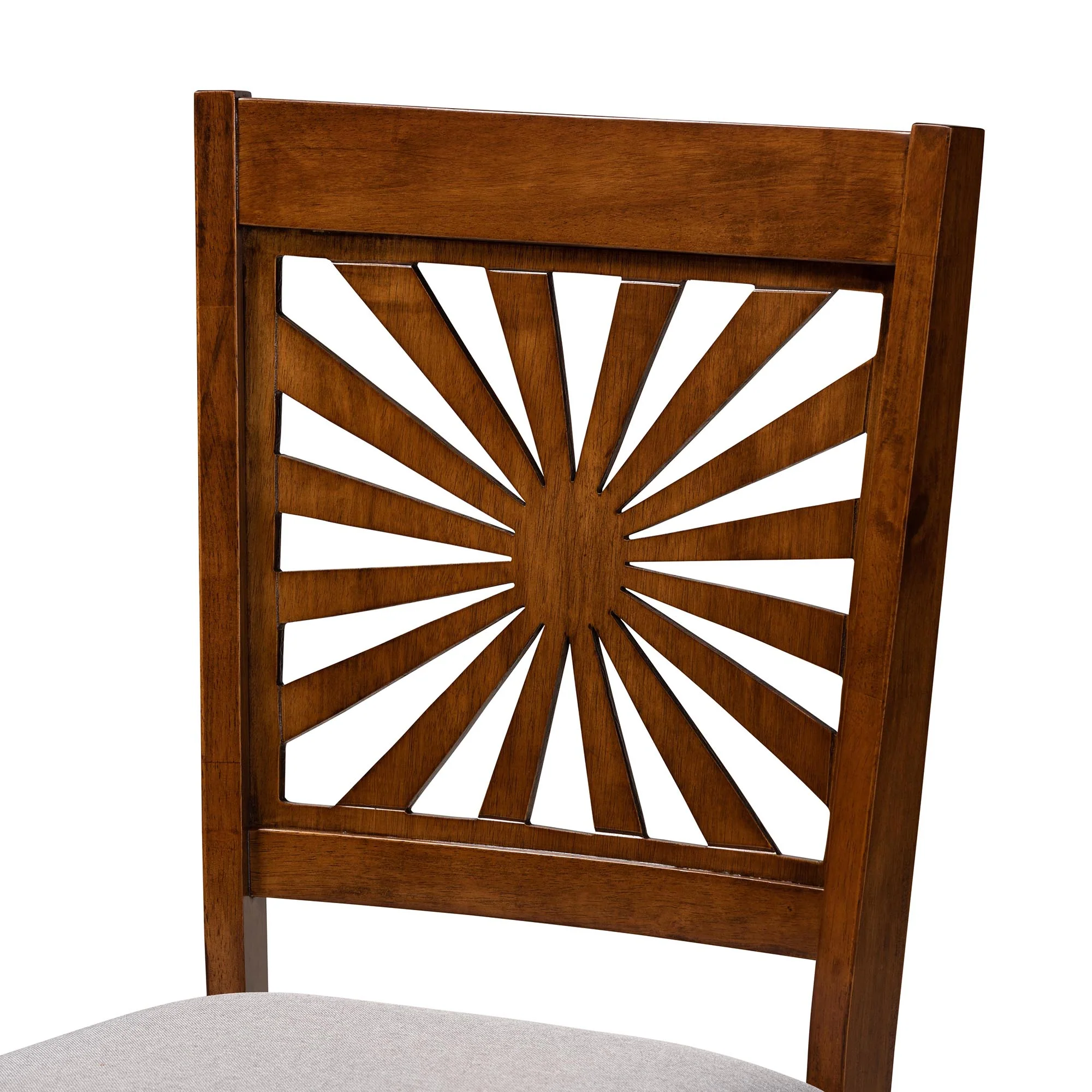 Baxton Studio Olympia Modern Beige Fabric and Espresso Brown Finished Wood 5-Piece Dining Set - Image 28