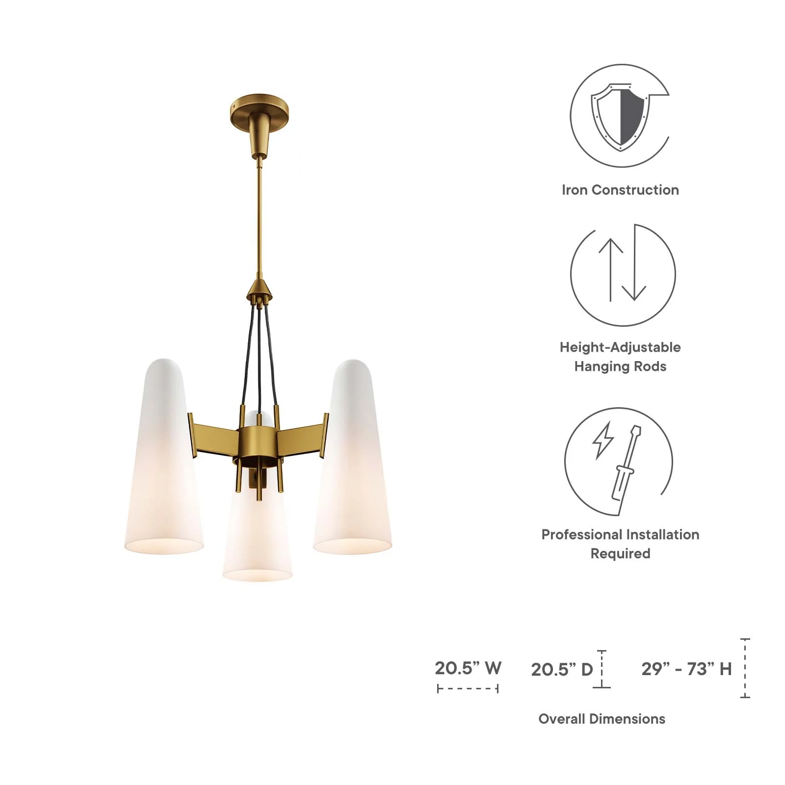 Beacon 3-Light Pendant Light By Modway - EEI-5647 - Image 32