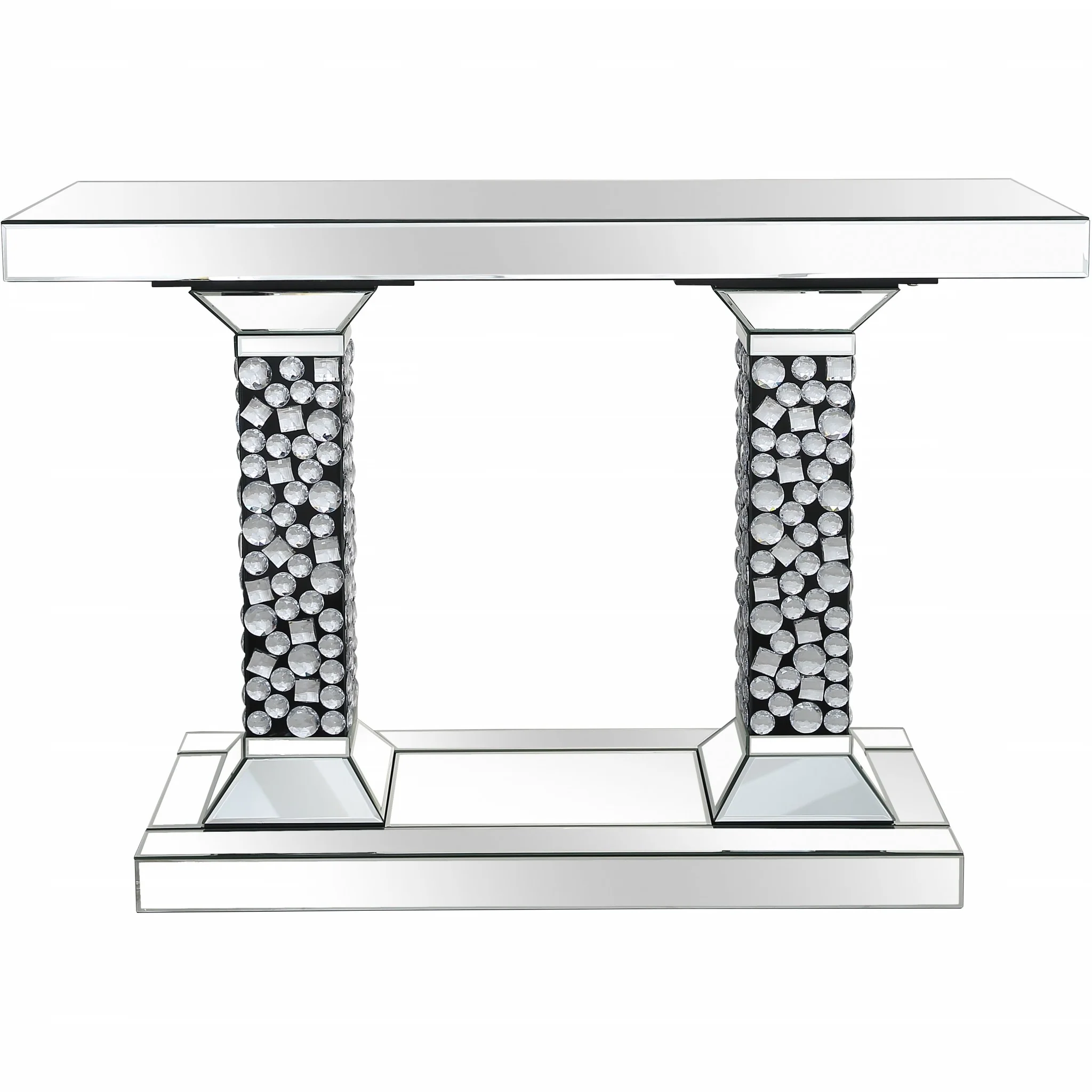 Beaded Pestestal Console Table By Homeroots