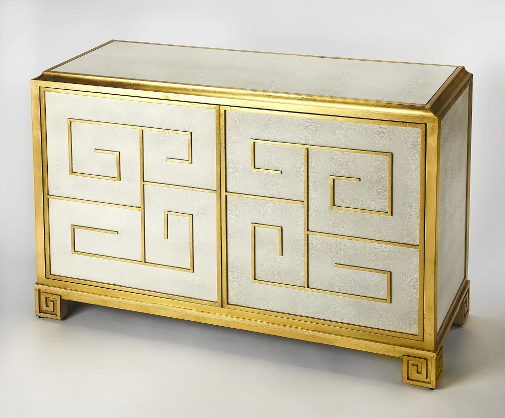 Bello Leather Console Cabinet By Homeroots
