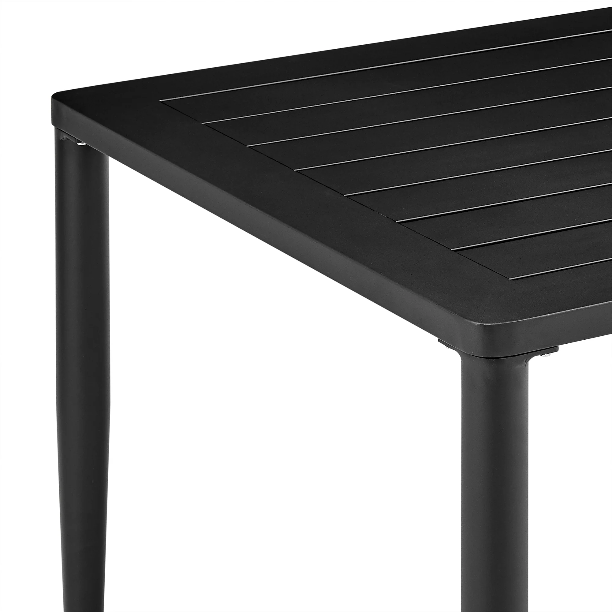 Beowulf Outdoor Patio Dining Table in Aluminum By Armen Living - Image 6