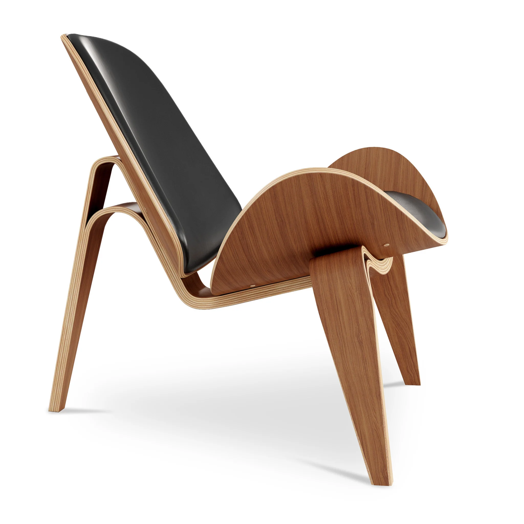 Black and Brown Genuine Leather Lounge Chair By Homeroots - Image 3