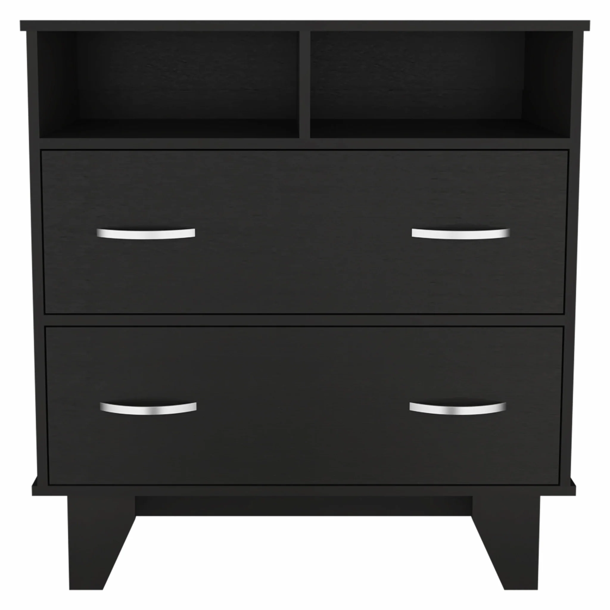 Black Manufactured Wood Two Drawer Dresser By Homeroots