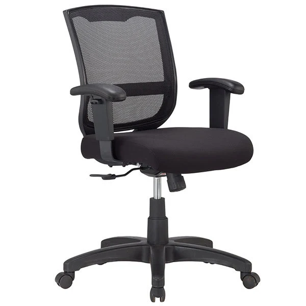 Black Mesh Fabric Chair By Homeroots - 372421
