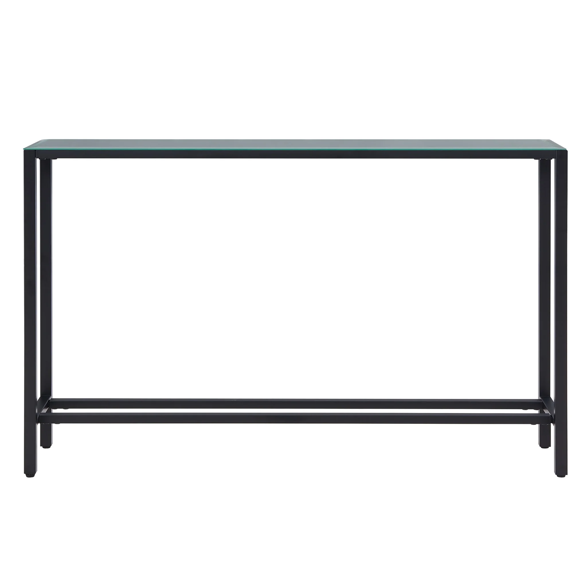 Black Mirrored Glass Console Table By Homeroots