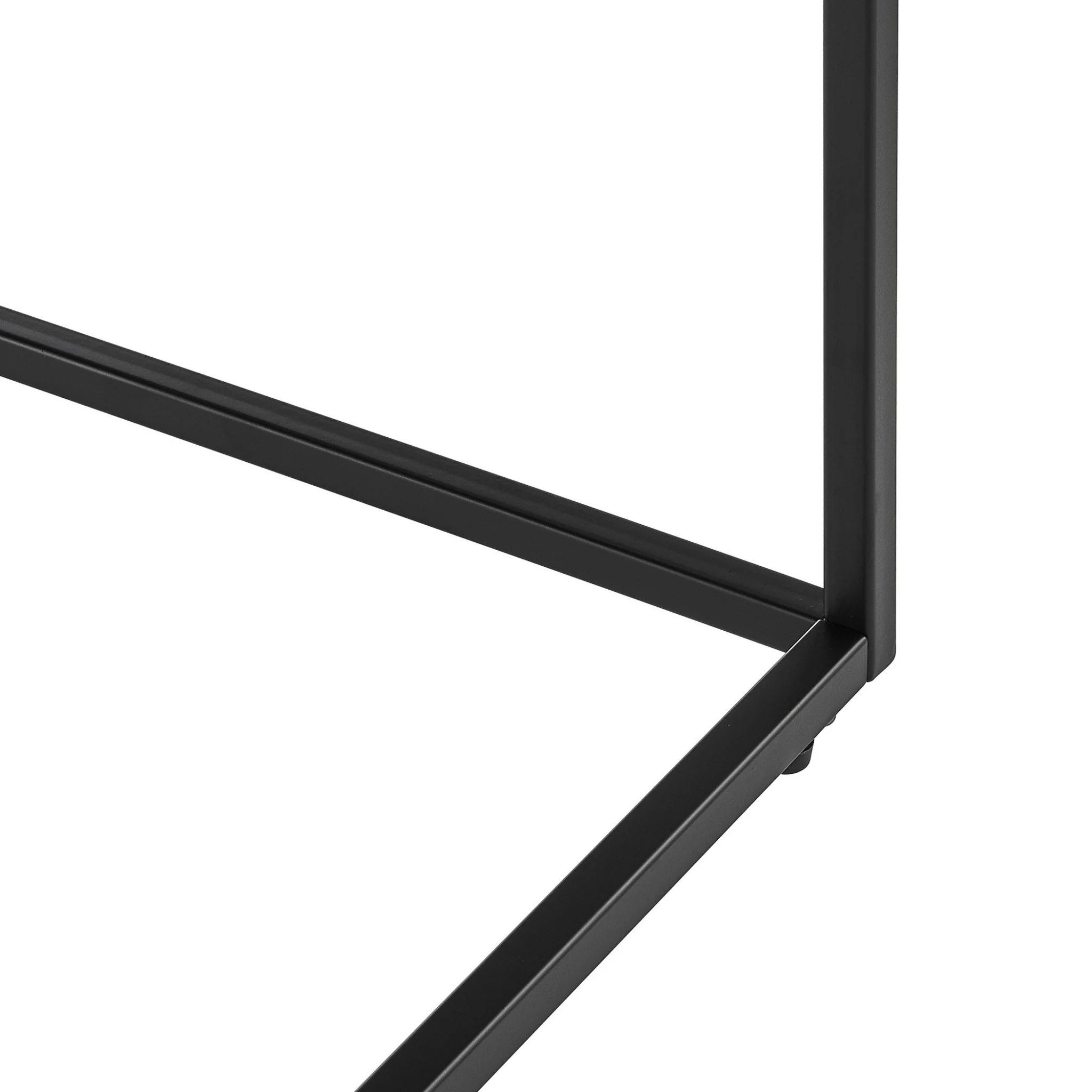 Black on Black High Gloss Square Coffee Table By Homeroots - Image 6