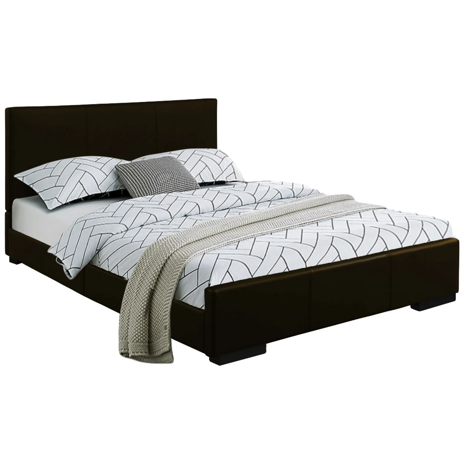 Black Platform Twin Bed By Homeroots - Image 3
