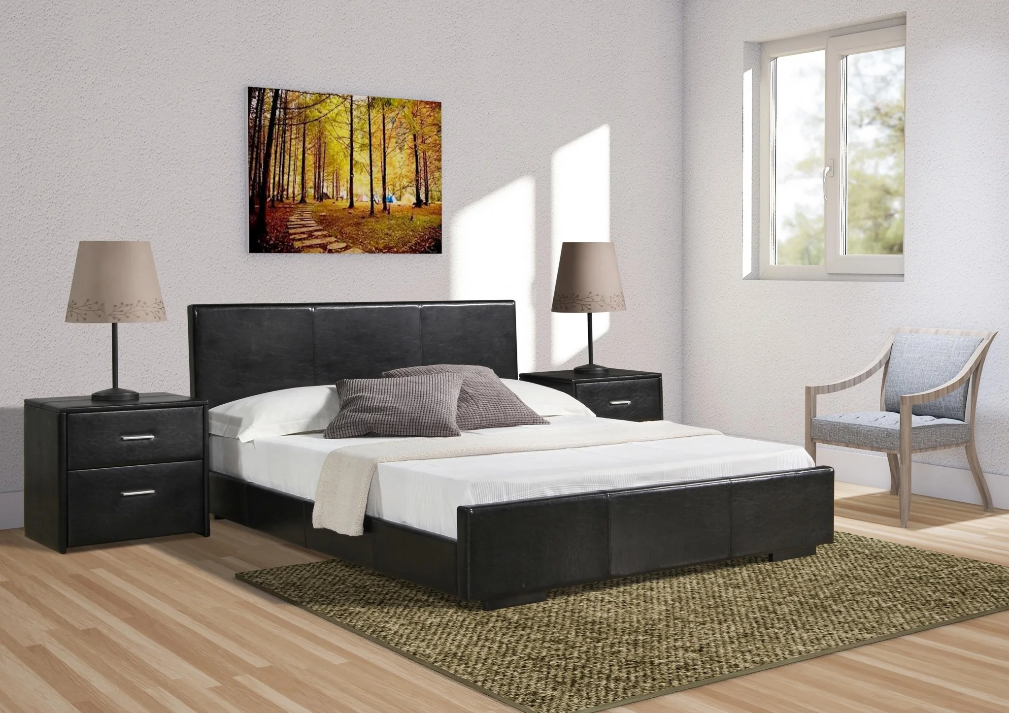 Black Platform Twin Bed By Homeroots - Image 6
