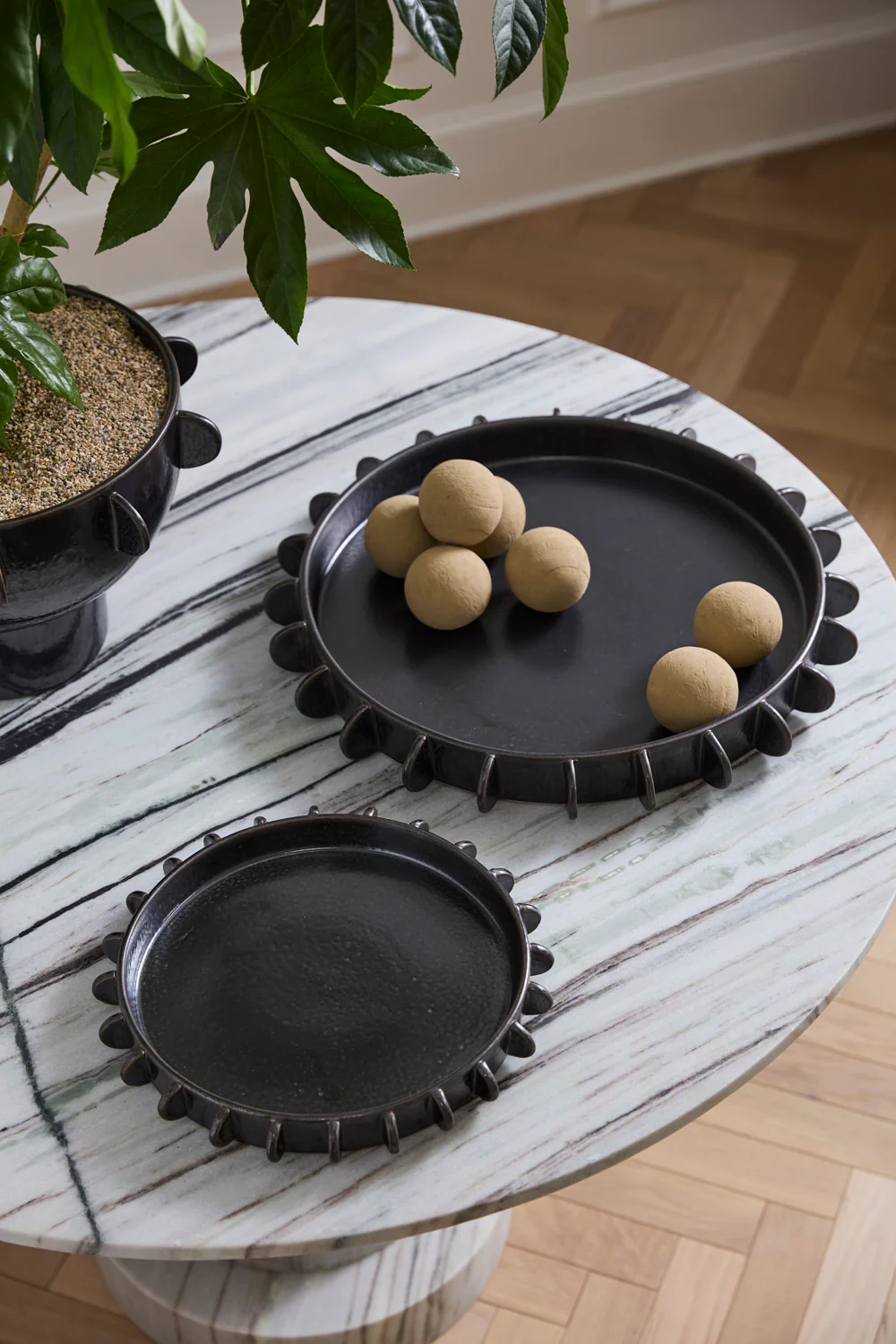 Black Reverie Tray By Accent Decor - Image 4