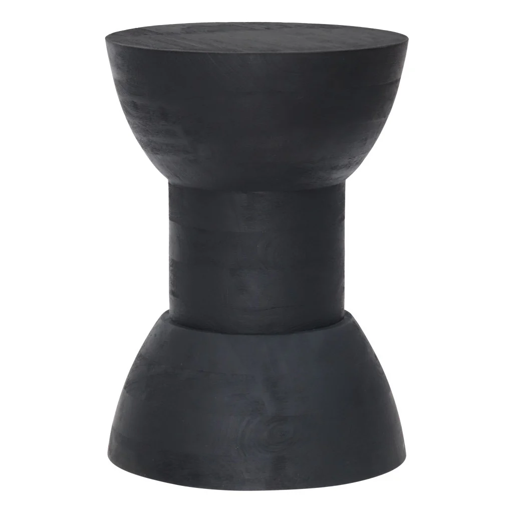 Black Solid Wood Backless Bar Chair By Homeroots