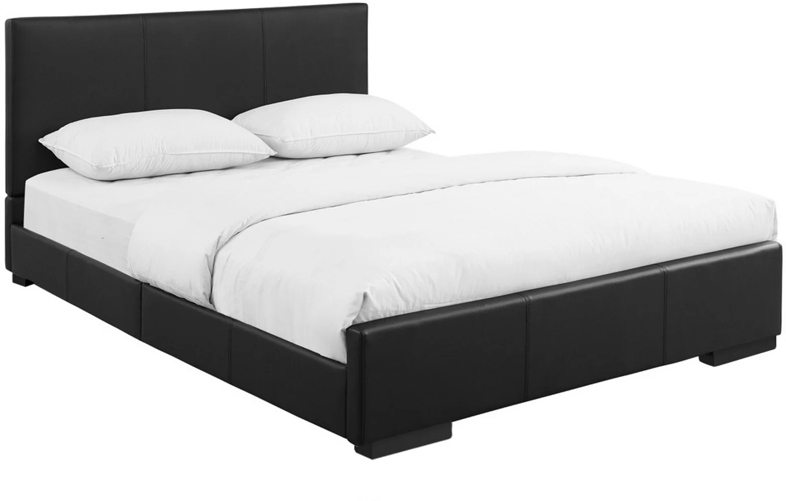 Black Upholstered Queen Platform Bed By Homeroots - Image 3