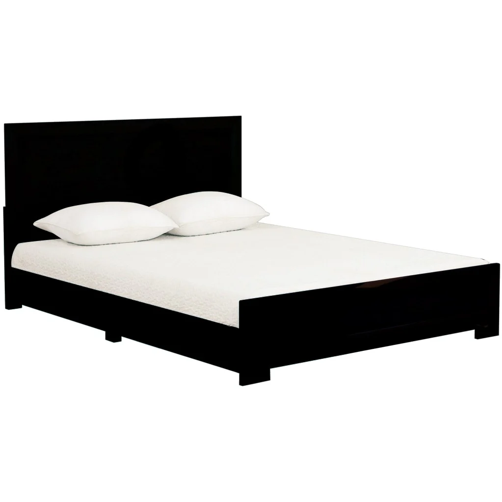 Black Wood King Platform Bed By Homeroots - 397074 - Image 3