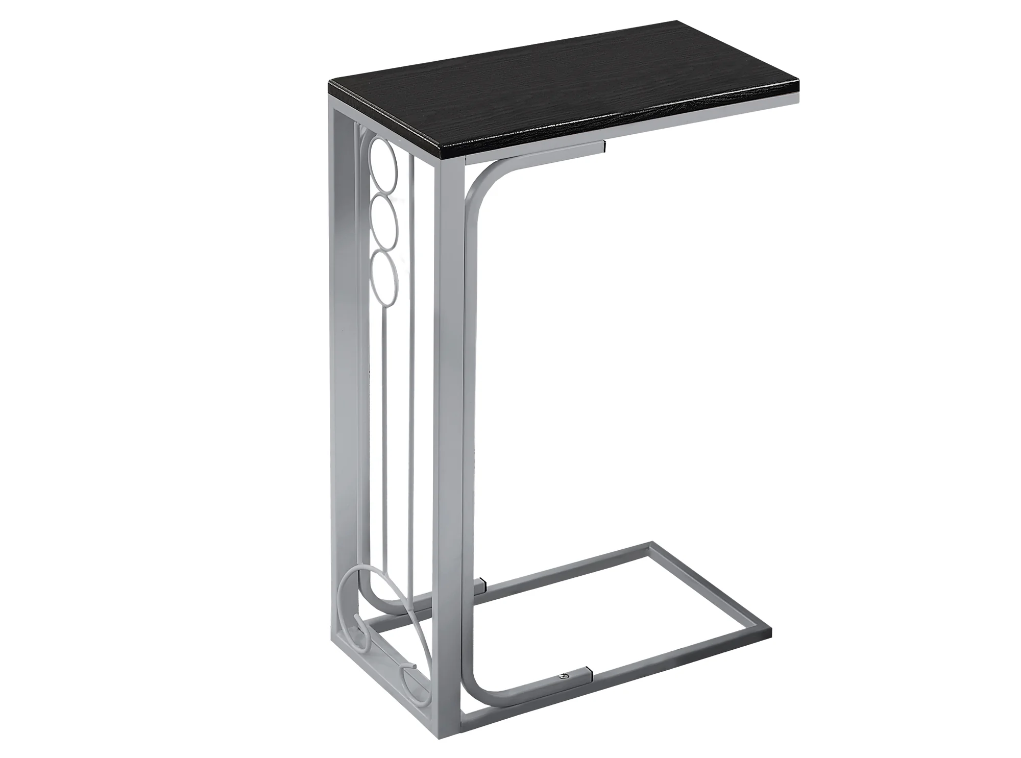 BlackSilver MDF and Metal Accent Table By Homeroots