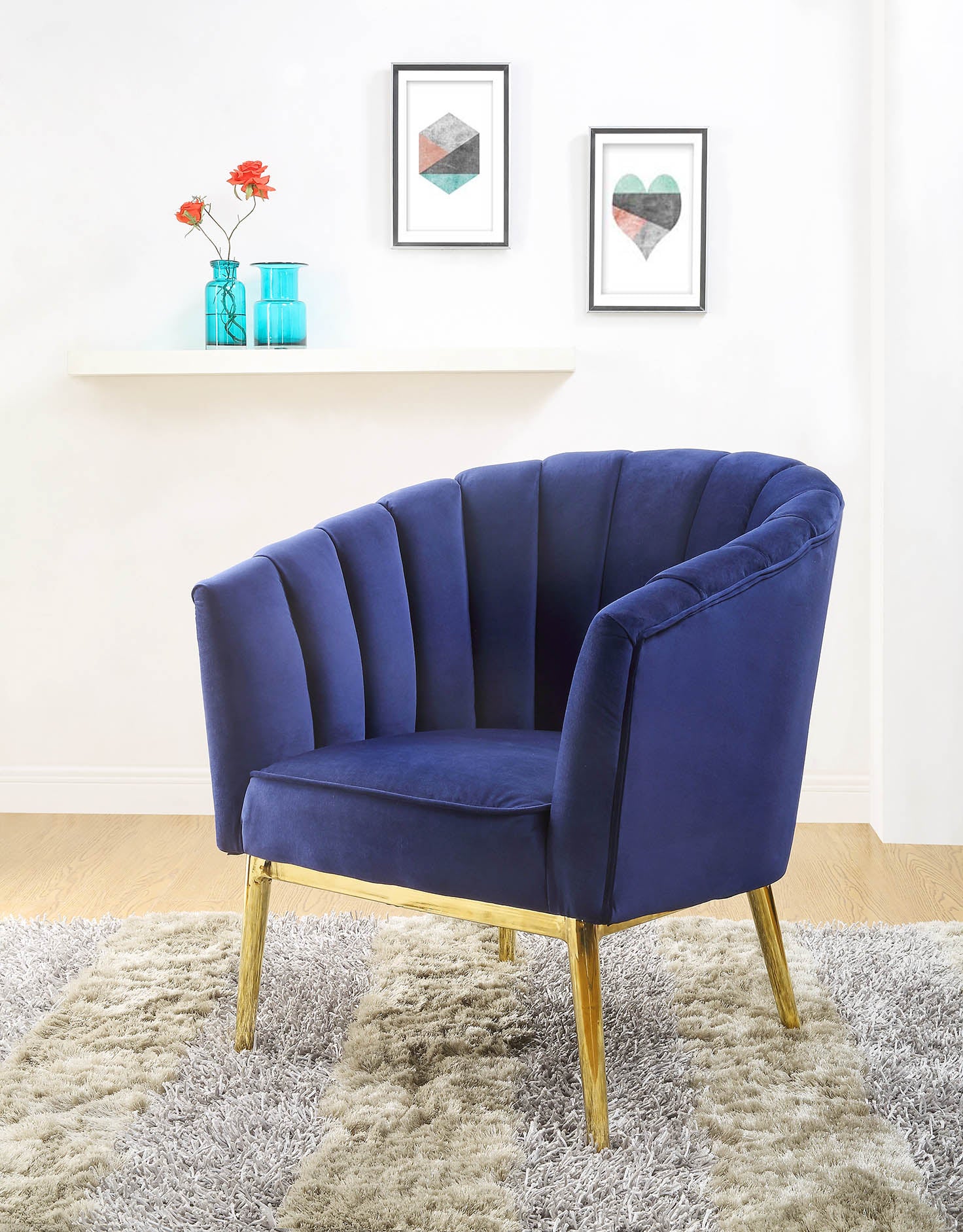 Blue Accent Chair By Homeroots