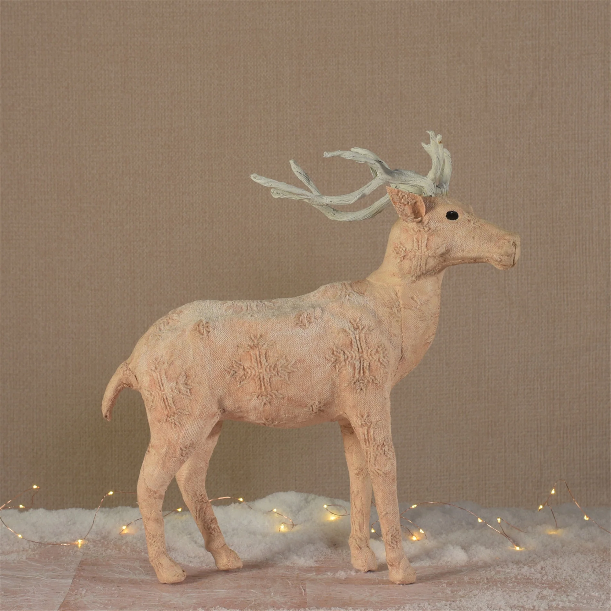 Blush Stag Standing - Large - Stonewashed Pink Set Of 2 By HomArt