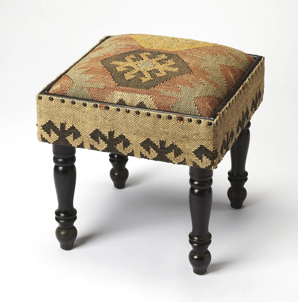 Bohemian Jute Stool By Homeroots