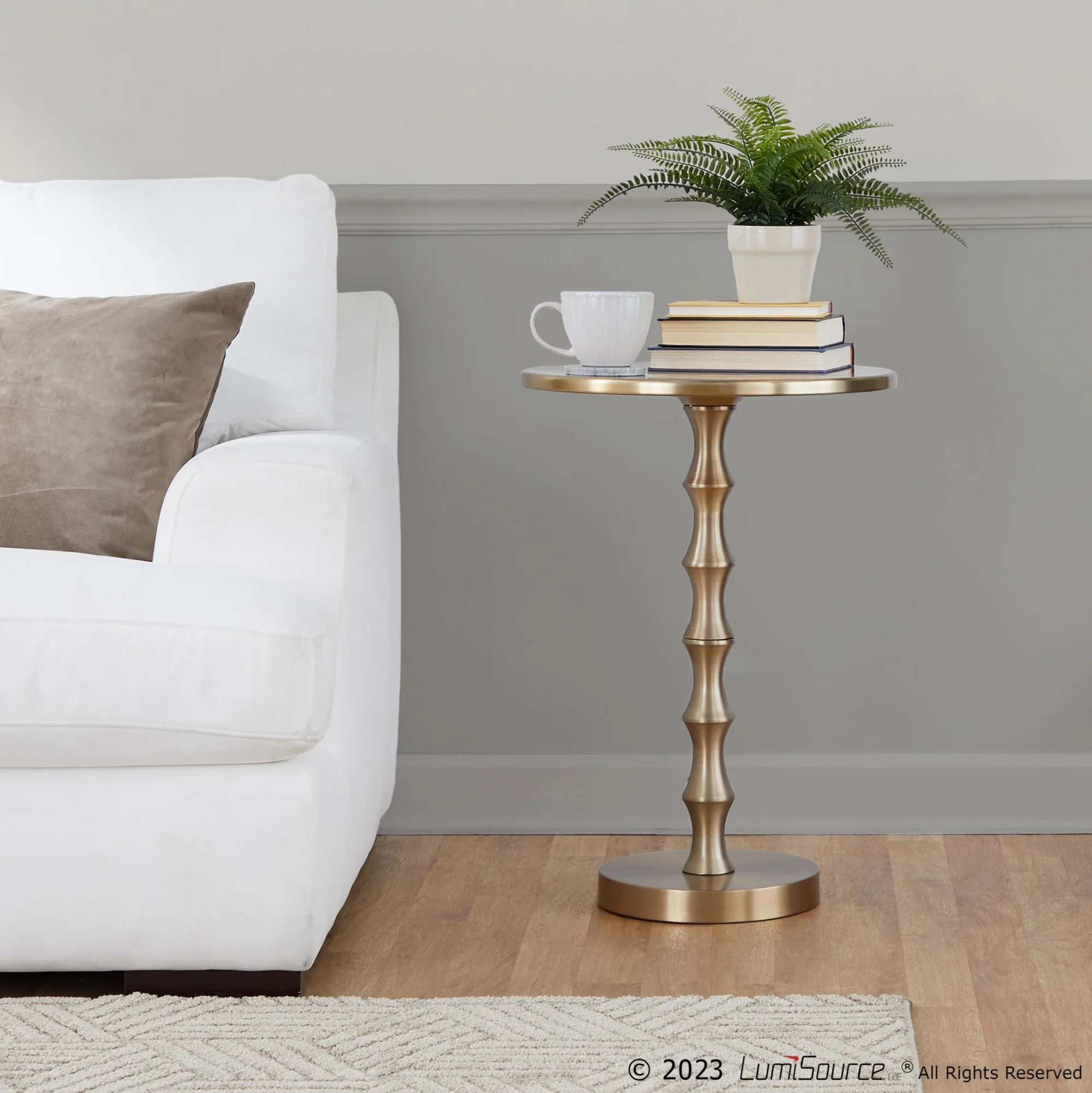 Bora 26.75" Metal Accent Table By LumiSource - TBS27-BORA AU
