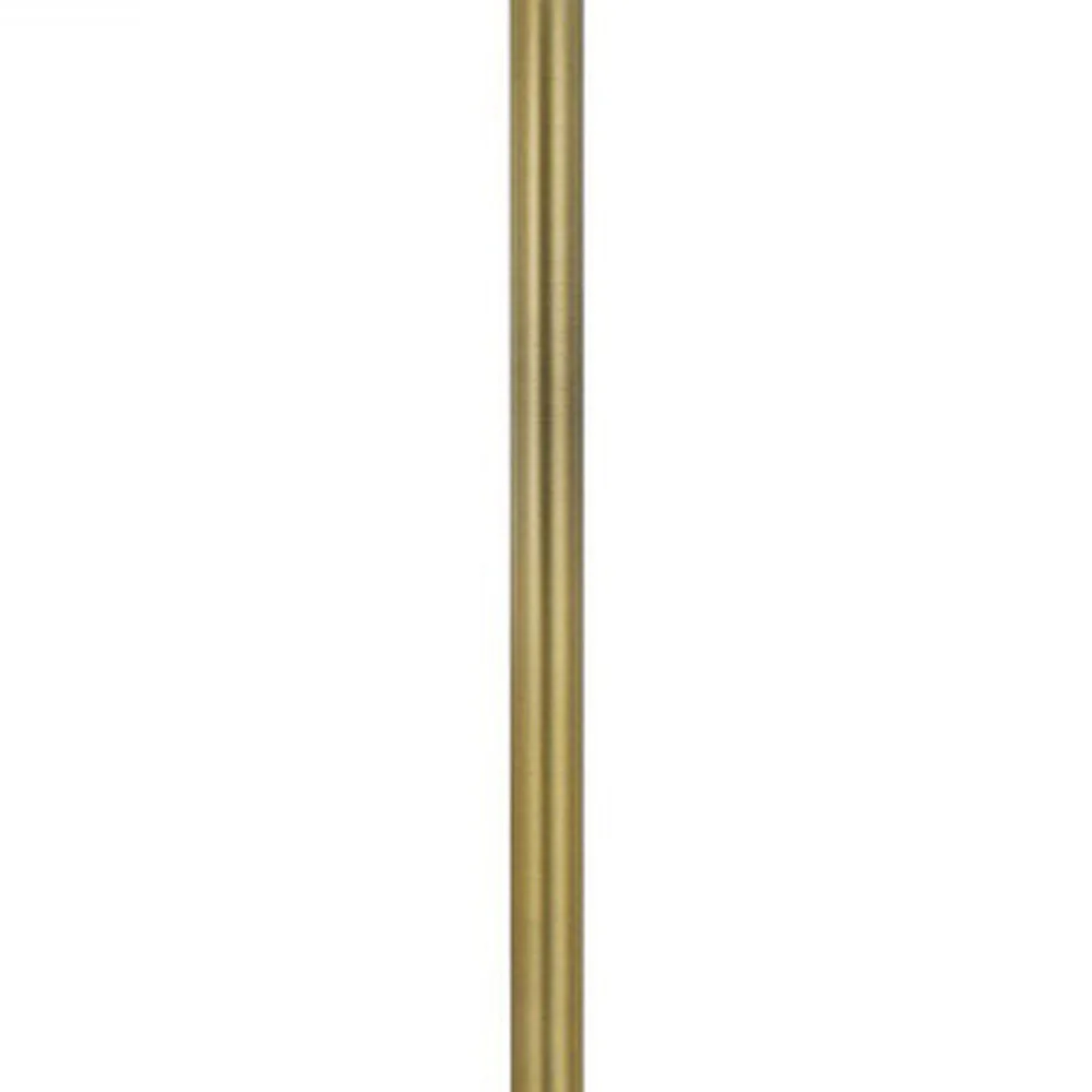 Brass Tray Table Floor Lamp With White Square Shade By Homeroots - Image 5