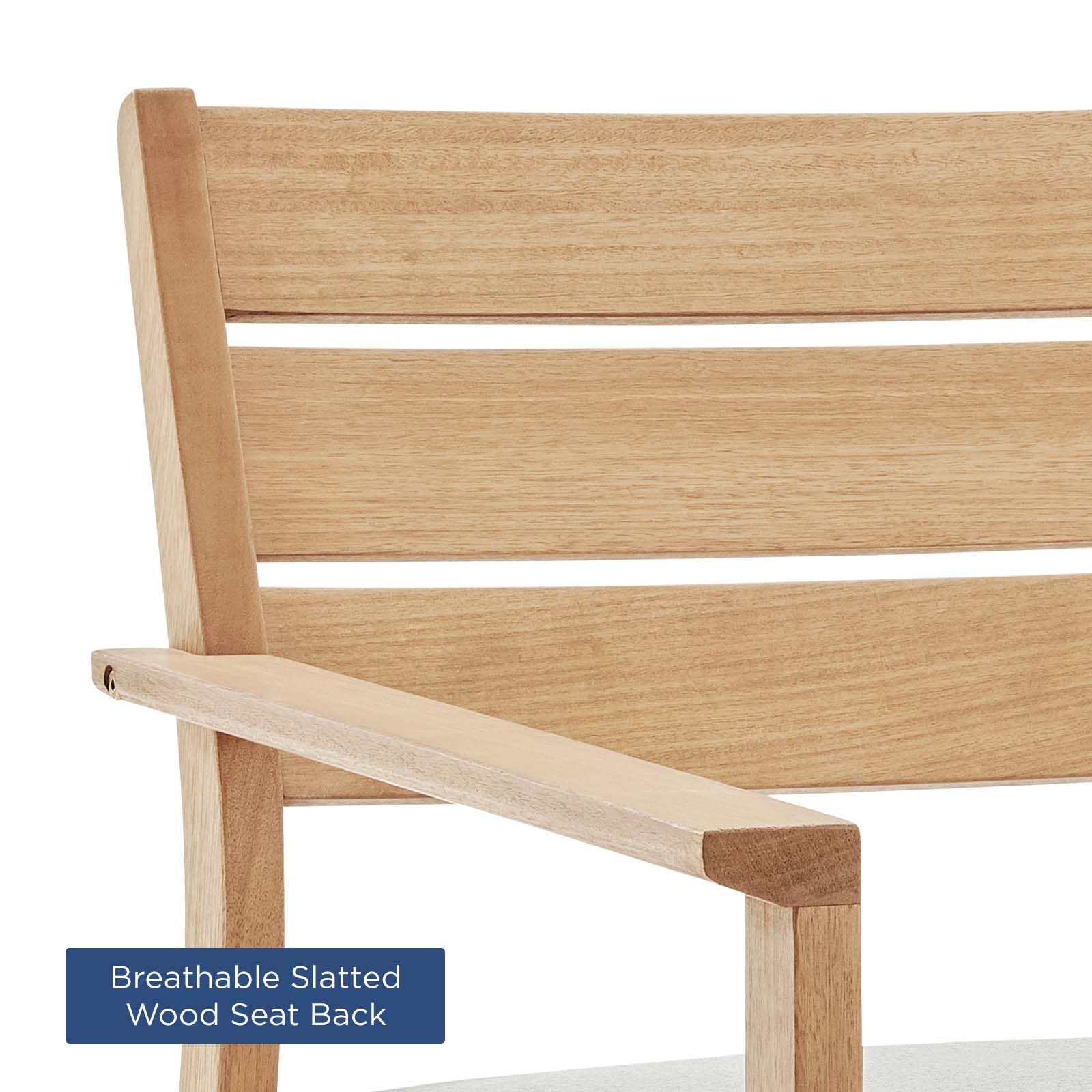 Breton Outdoor Patio Ash Wood Armchair Set of 2 By Modway - EEI-4009 - Image 4
